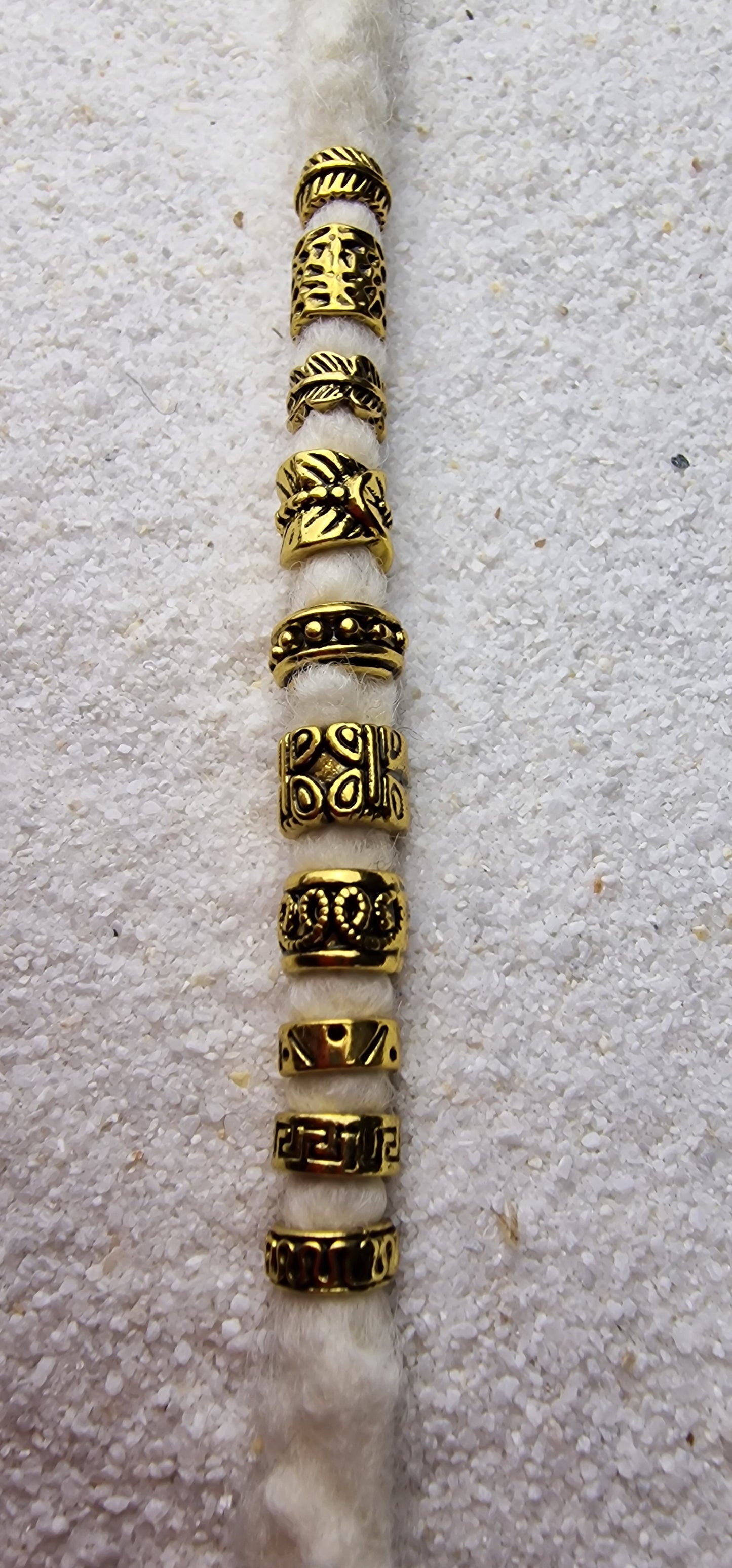 THE VIKING PROJECT Mixed Basic Beads: 10 verschiedene Ringe & Tubes im Set, Metall Dreadschmuck / Dread Ringe / Flecht Perlen