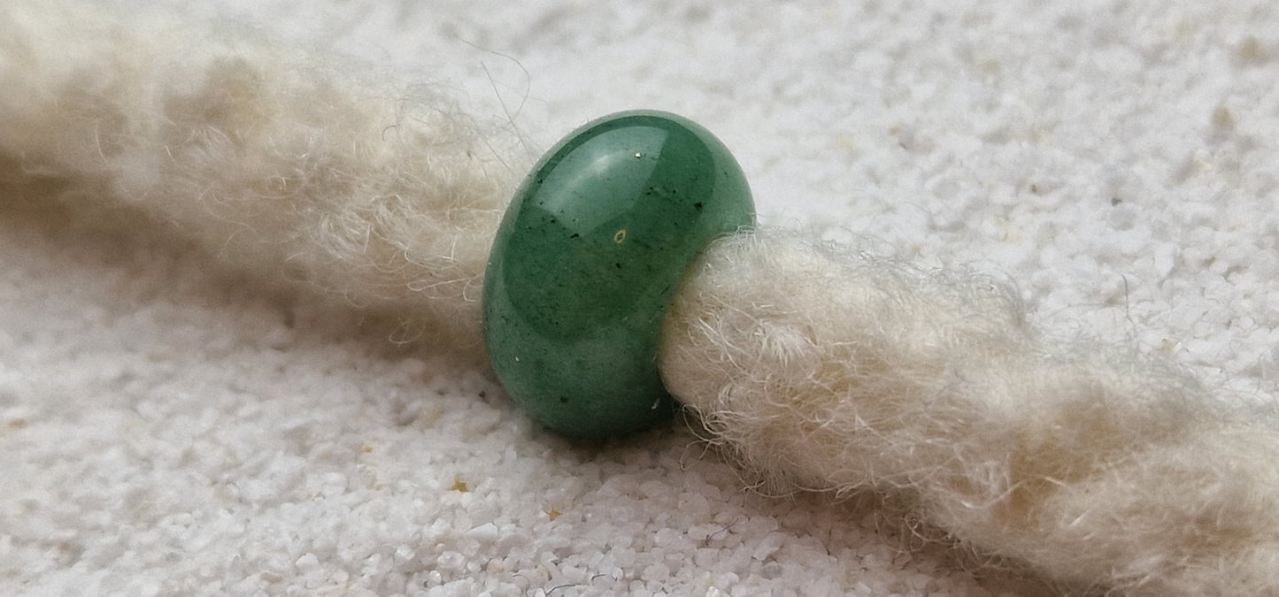 AVENTURIN Große Natursteinperle Dreadschmuck / Dread Perle / Flecht Perle aus grünem Aventurin