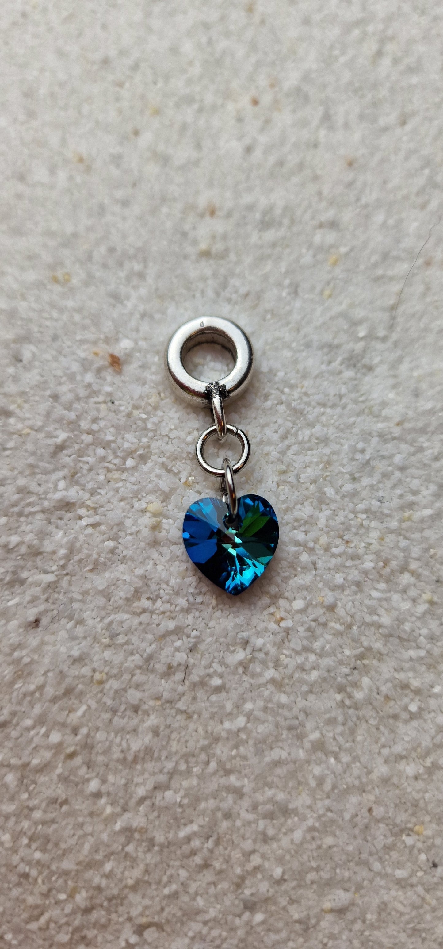 MY MARITIME HEART Dreadschmuck / Dread Charm / Flecht Perle mit echtem Swarovski Anhänger