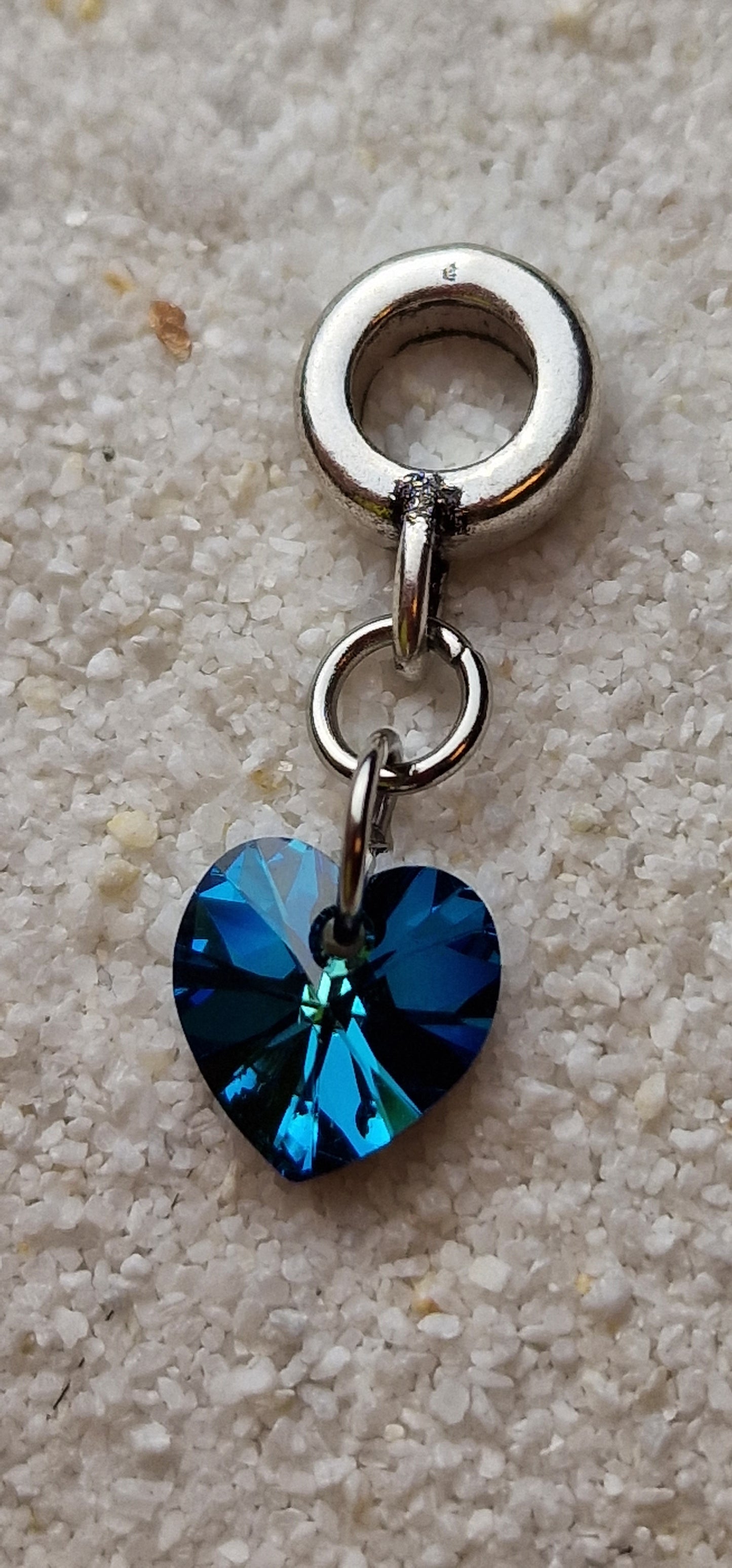 MY MARITIME HEART Dreadschmuck / Dread Charm / Flecht Perle mit echtem Swarovski Anhänger