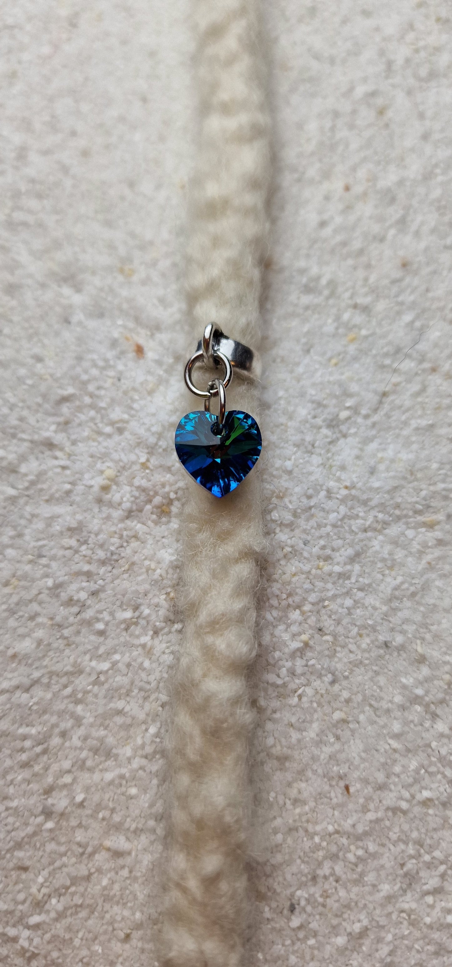 MY MARITIME HEART Dreadschmuck / Dread Charm / Flecht Perle mit echtem Swarovski Anhänger