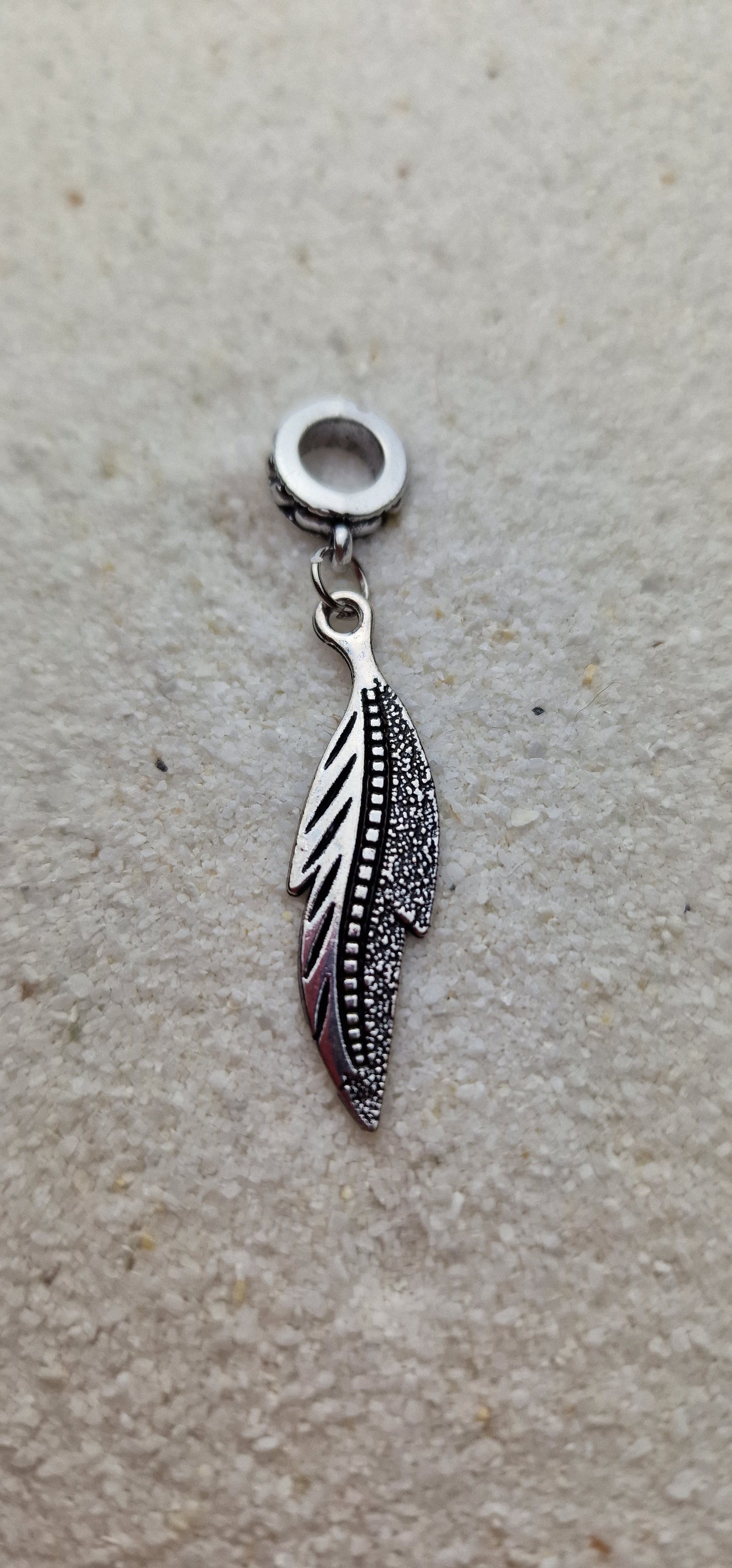 BAROCK Metall Dreadschmuck / Dread Charm / Flecht Perle mit großem Anhänger in stilisierter Blattform