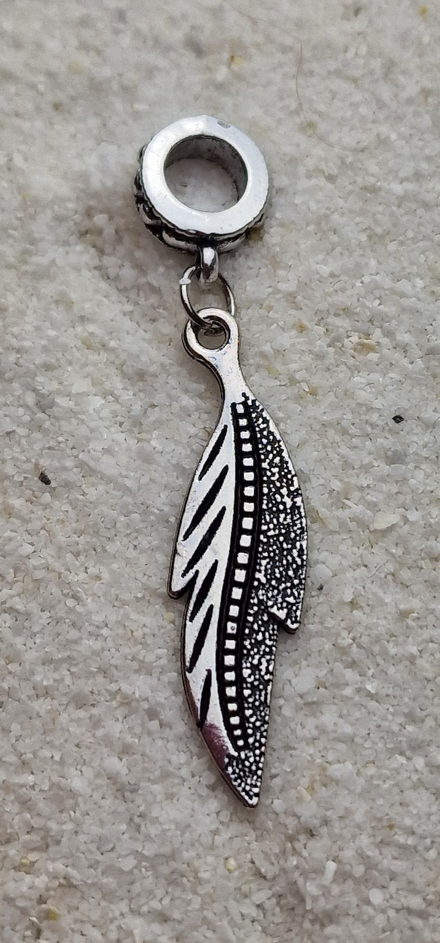 BAROCK Metall Dreadschmuck / Dread Charm / Flecht Perle mit großem Anhänger in stilisierter Blattform