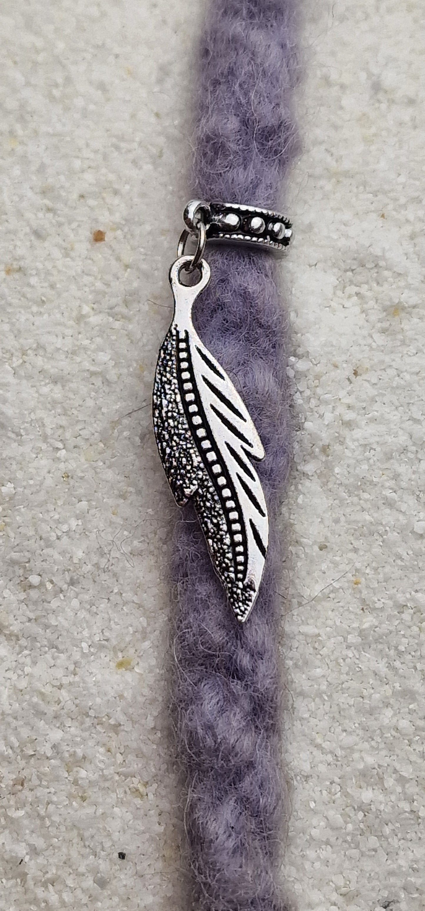 BAROCK Metall Dreadschmuck / Dread Charm / Flecht Perle mit großem Anhänger in stilisierter Blattform