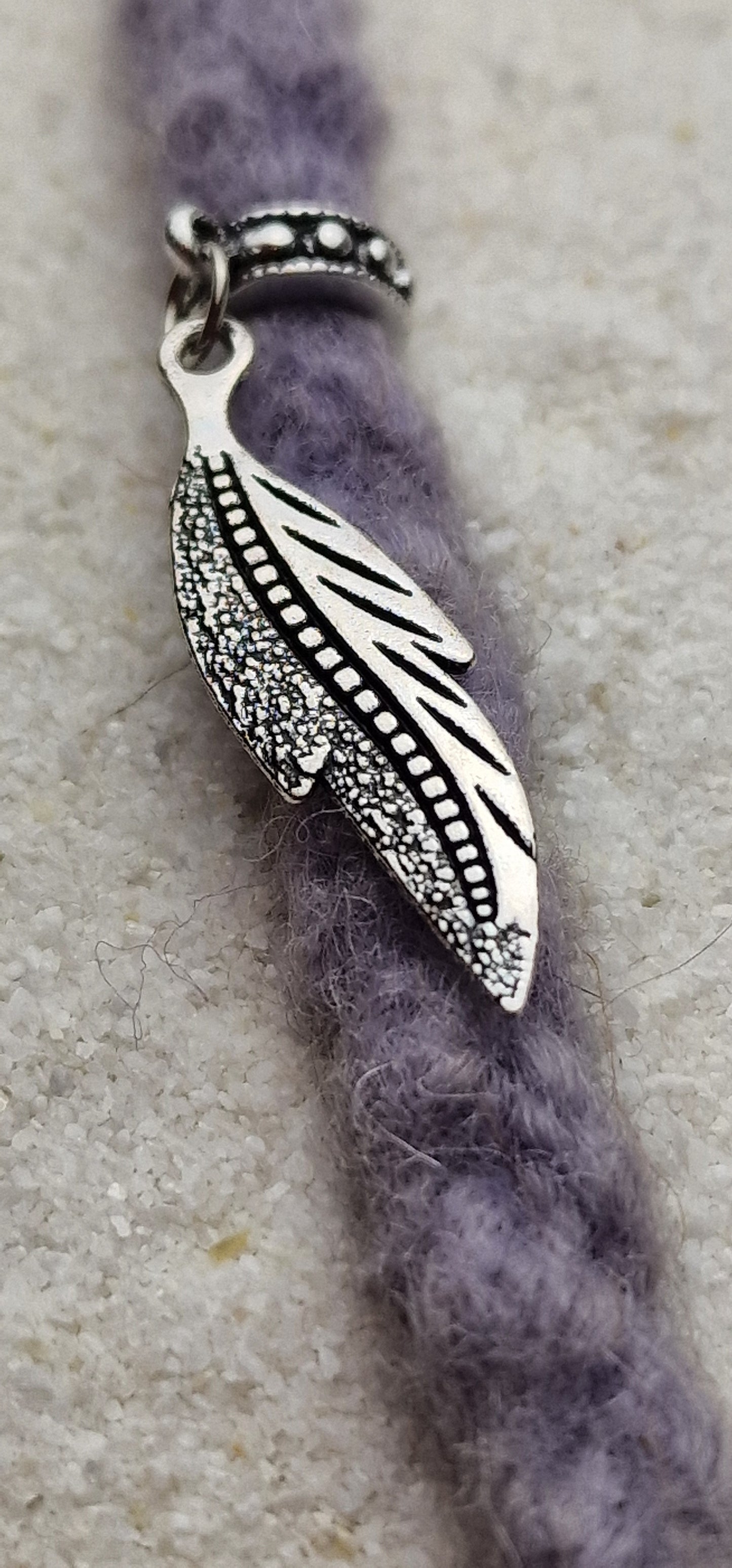 BAROCK Metall Dreadschmuck / Dread Charm / Flecht Perle mit großem Anhänger in stilisierter Blattform