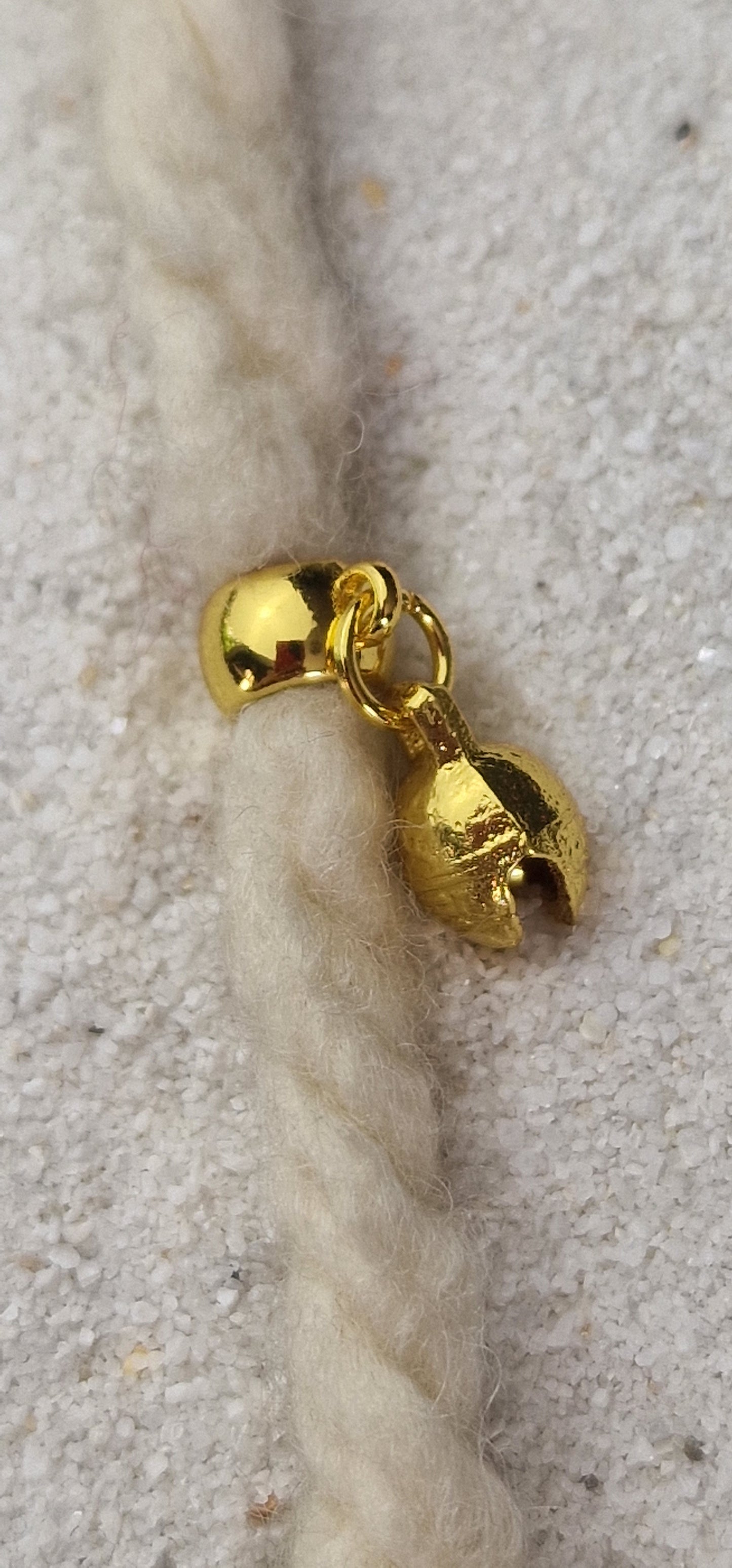 TIBET BELL 12mm Metall Dreadschmuck / Dread Charm / Flecht Perle / Dreadring mit Glöckchen