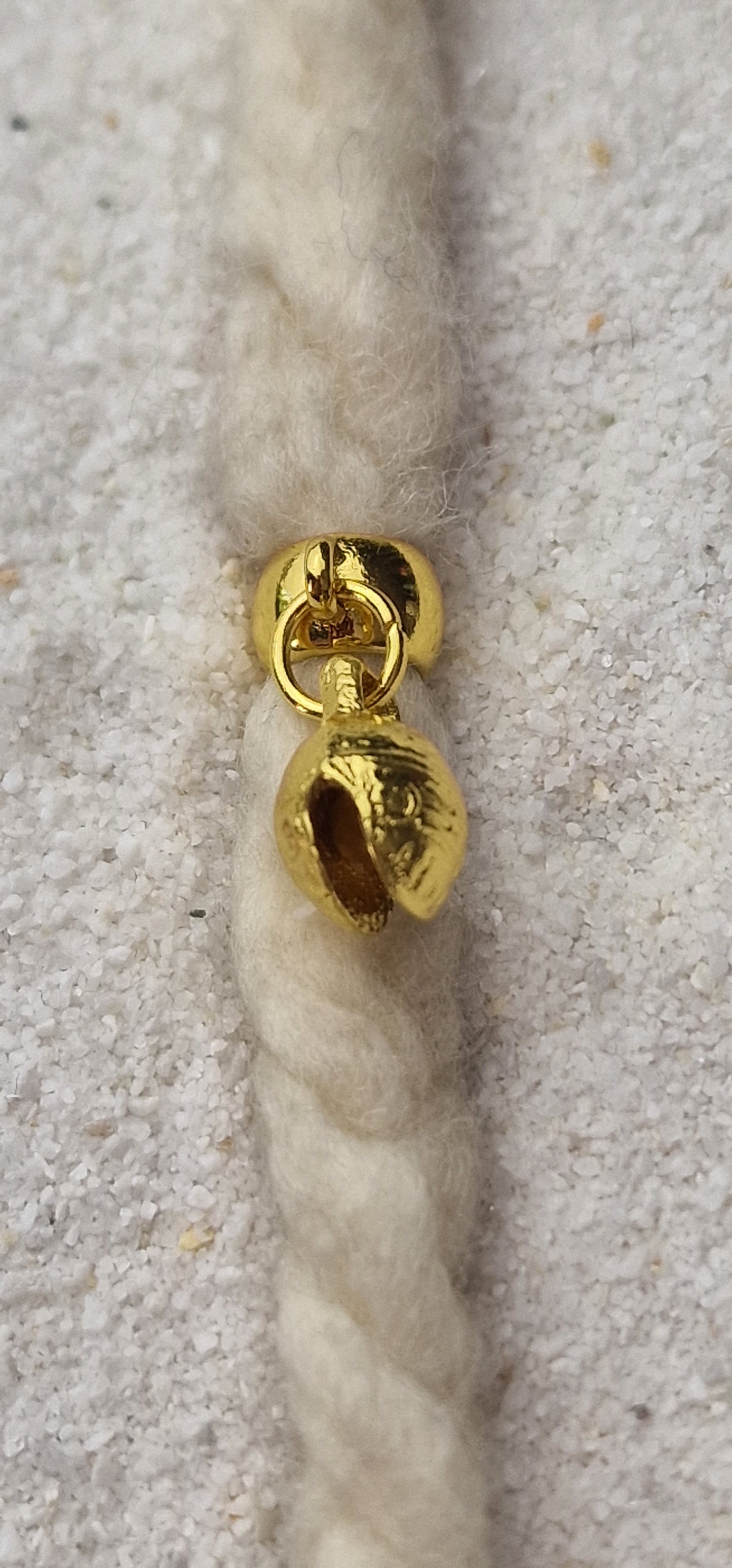 TIBET BELL 12mm Metall Dreadschmuck / Dread Charm / Flecht Perle / Dreadring mit Glöckchen