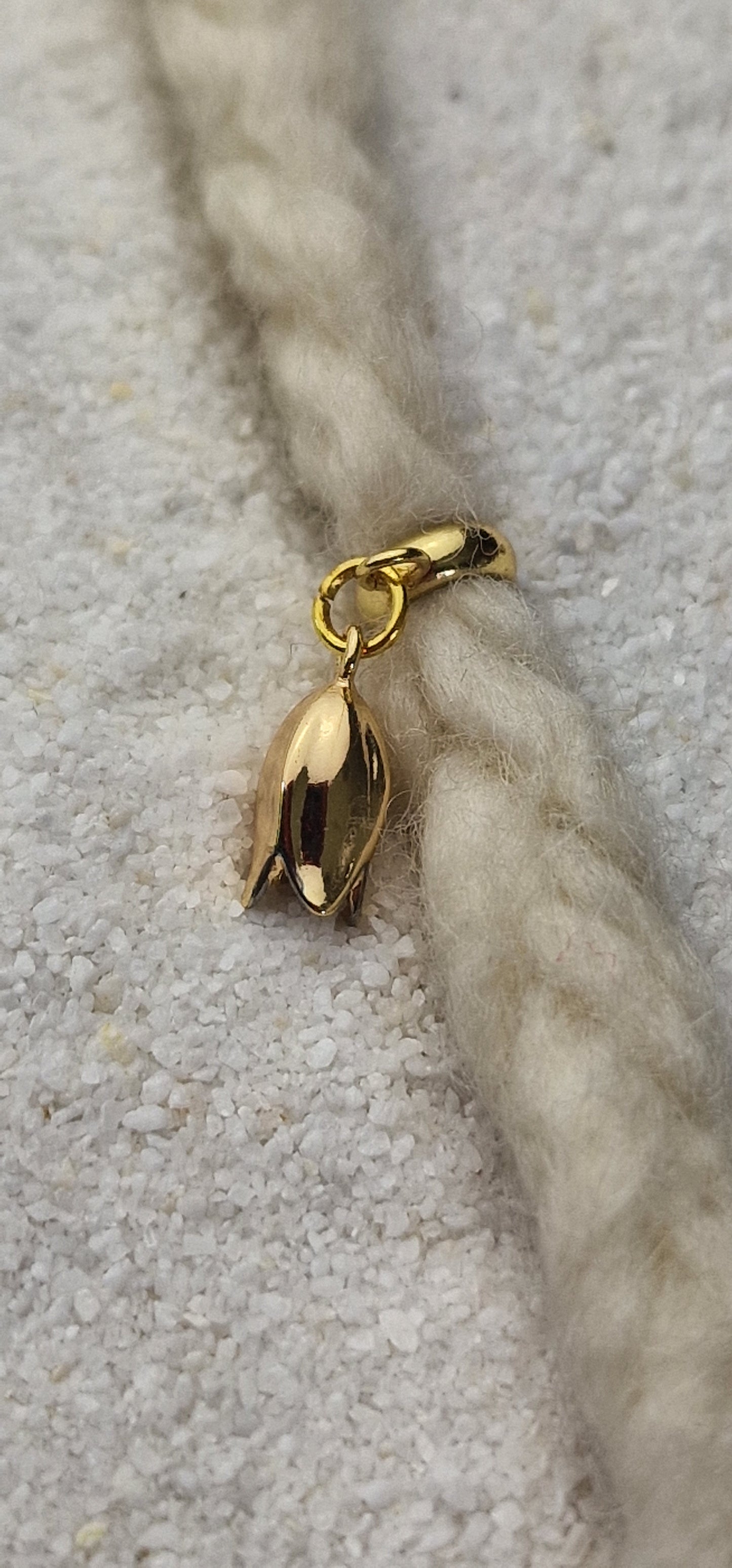 SCHNEEGLÖCKCHEN Metall Dreadschmuck / Dread Charm / Flecht Perle / Dreadring mit zierlichem XS Blüten Anhänger aus Edelstahl