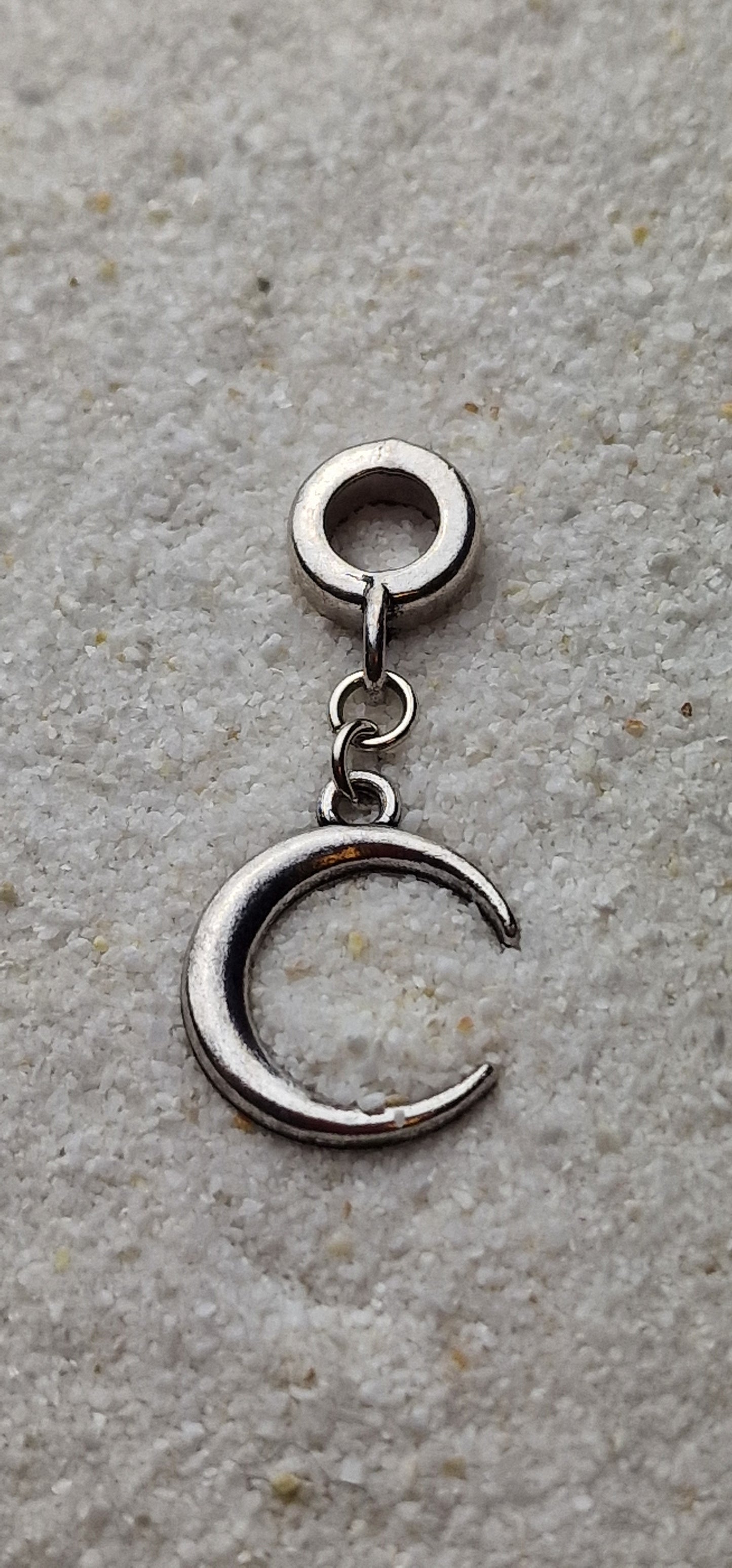 DARK MOON Metall Dreadschmuck / Dread Charm / Flecht Perle und Anhänger mit Mondsichel