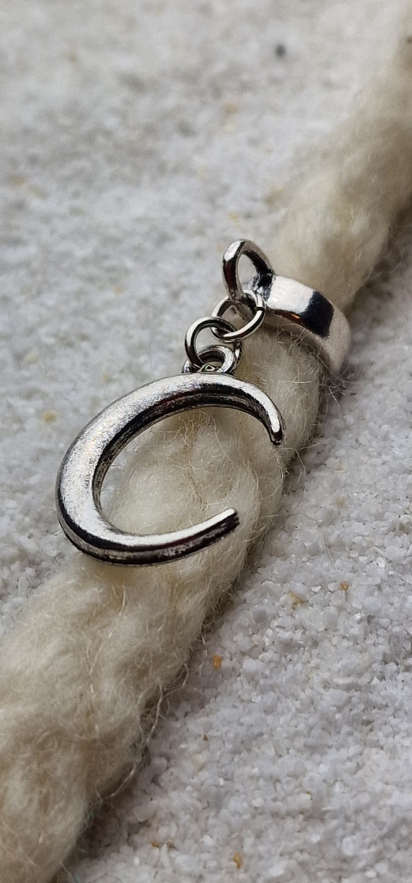 DARK MOON Metall Dreadschmuck / Dread Charm / Flecht Perle und Anhänger mit Mondsichel