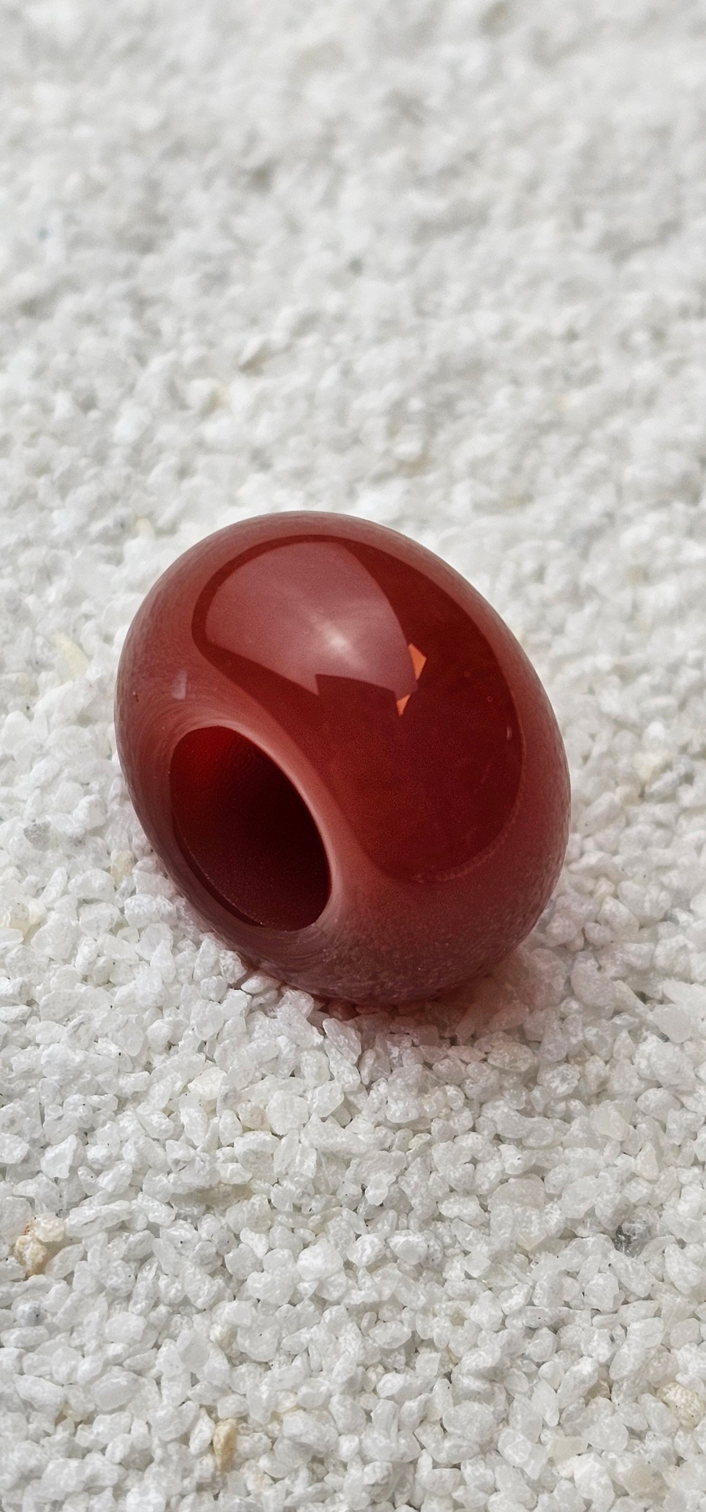KARNEOL Naturstein Dreadschmuck / Dread Perle / Flecht Perle aus poliertem Naturstein