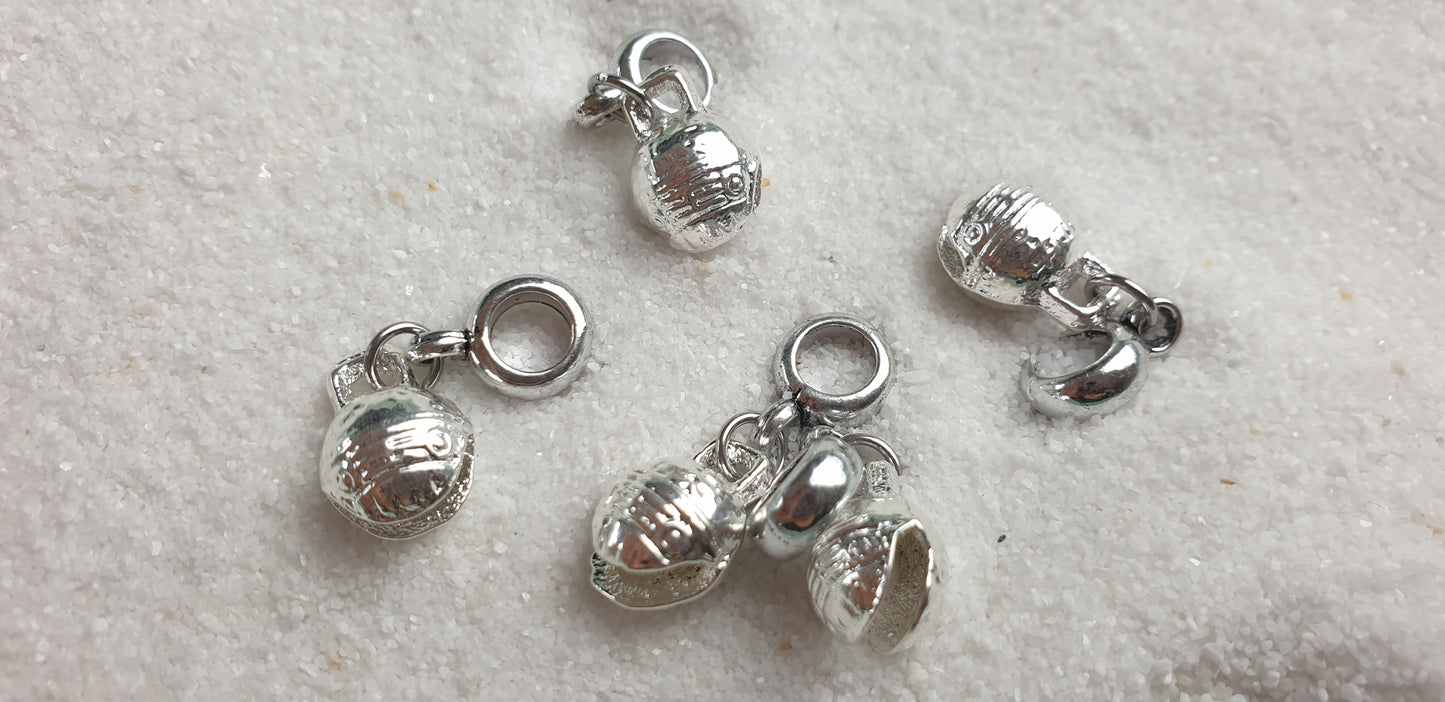 TIBET BELL 12mm Metall Dreadschmuck / Dread Charm / Flecht Perle / Dreadring mit Glöckchen