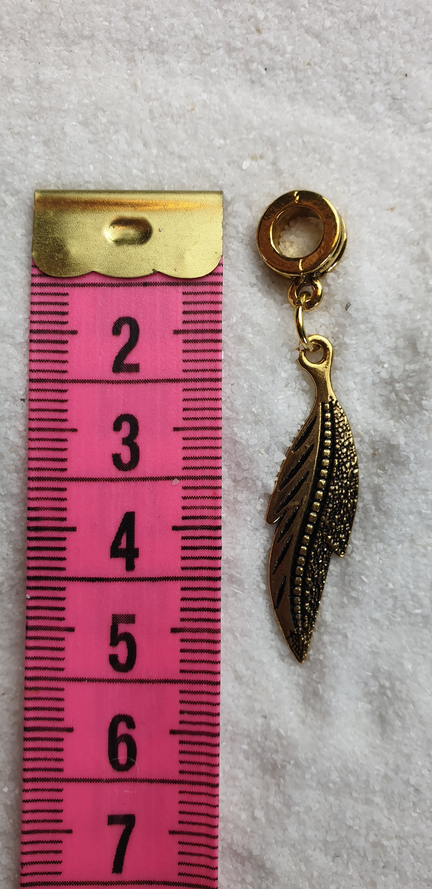 BAROCK Metall Dreadschmuck / Dread Charm / Flecht Perle mit großem Anhänger in stilisierter Blattform