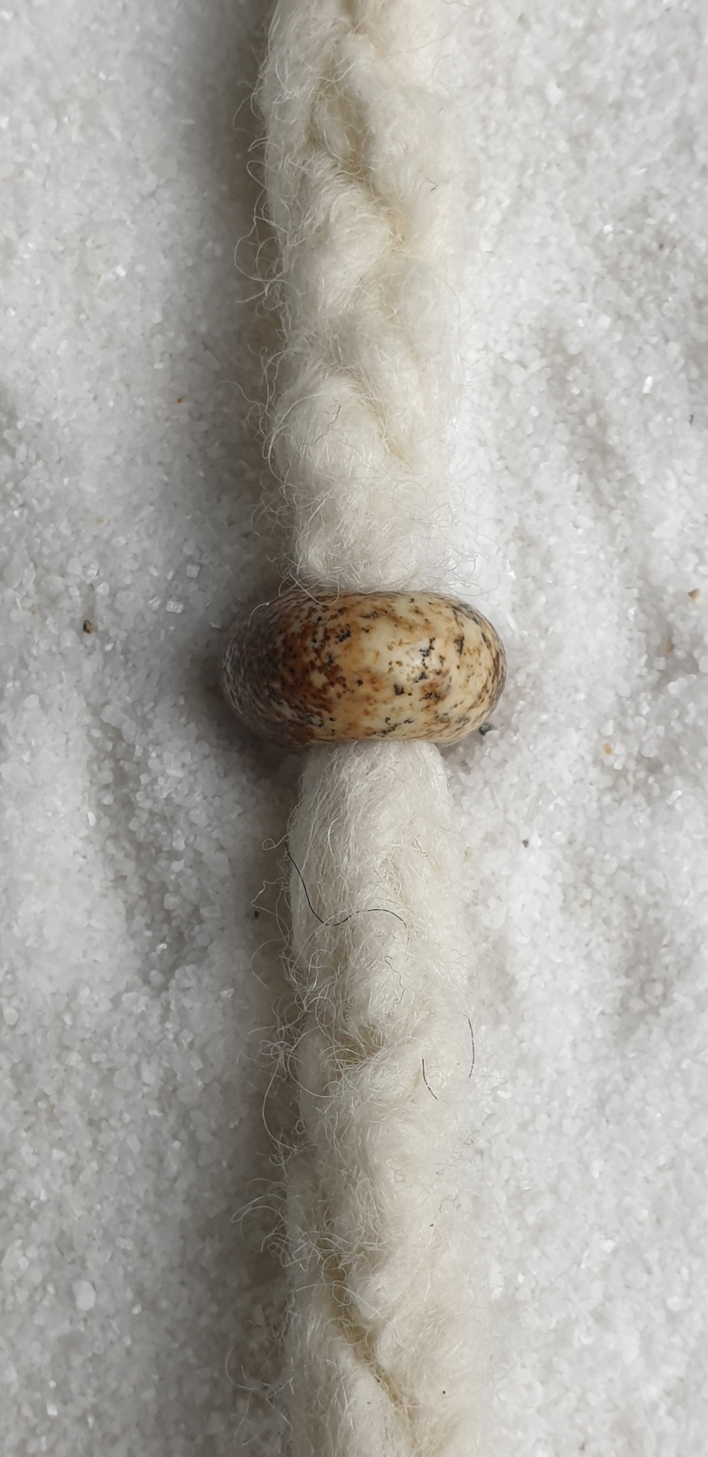 BRAUNER BILDJASPIS Naturstein Dreadschmuck / Dread Perle / Flecht Perle aus Feldspathquarz