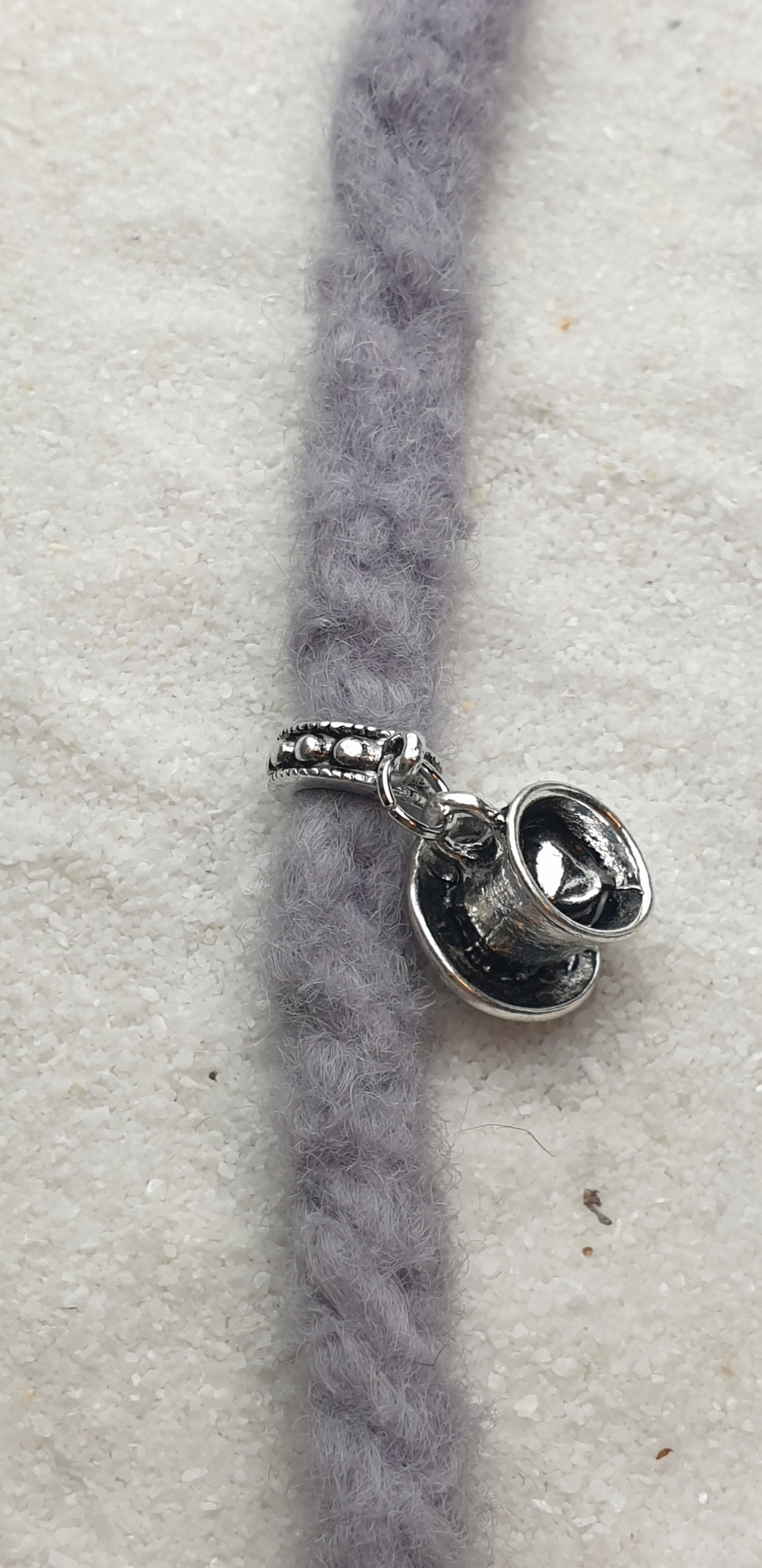 KAFFEE SCHWARZ Metall Dreadschmuck / Dreadring / Dread Charm / Flecht Perle mit Motiv Anhänger, Miniatur Kaffeetasse