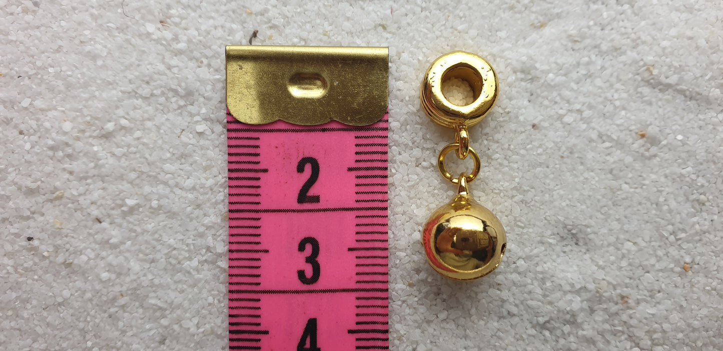 HELLS BELLS Metall Dreadschmuck / Dread Charm / Flecht Perle / Dreadring mit Glocke
