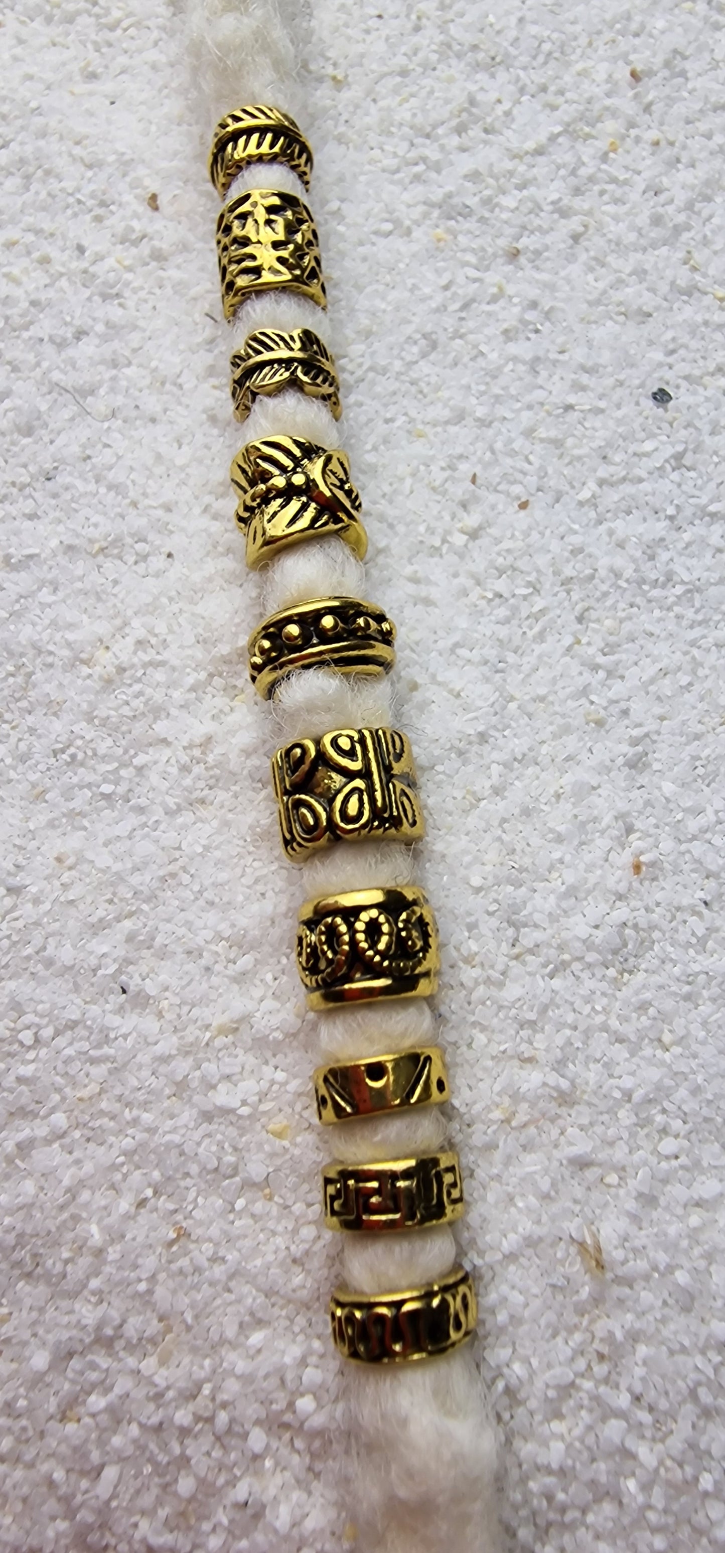 THE VIKING PROJECT Mixed Basic Beads: 10 verschiedene Ringe & Tubes im Set, Metall Dreadschmuck / Dread Ringe / Flecht Perlen