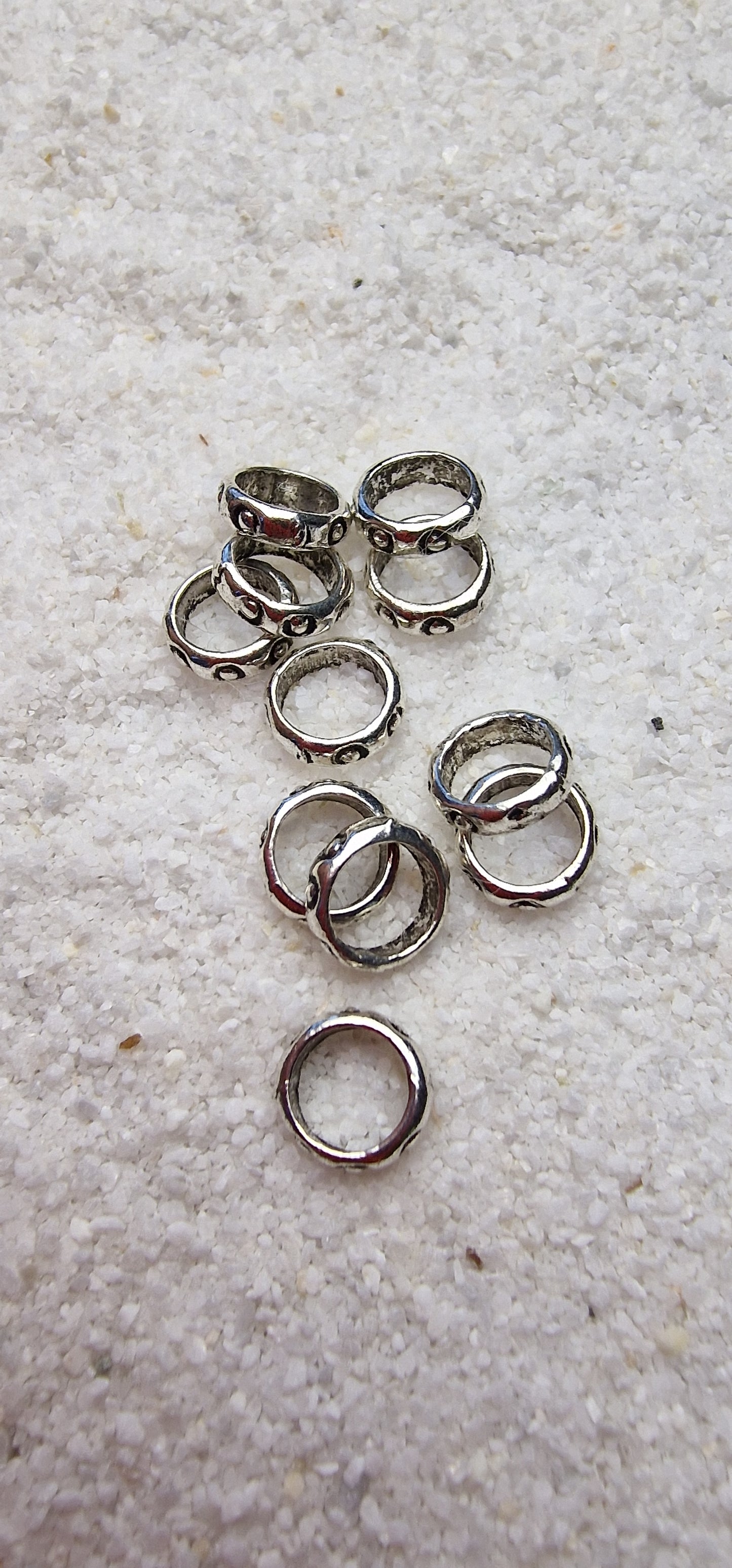 VIKING BASIC Dreadringe: Metall Dreadschmuck / Dread Ringe / Flecht Ringe Set mit 10 Stück