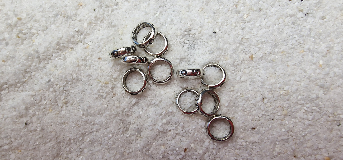 VIKING BASIC Dreadringe: Metall Dreadschmuck / Dread Ringe / Flecht Ringe Set mit 10 Stück