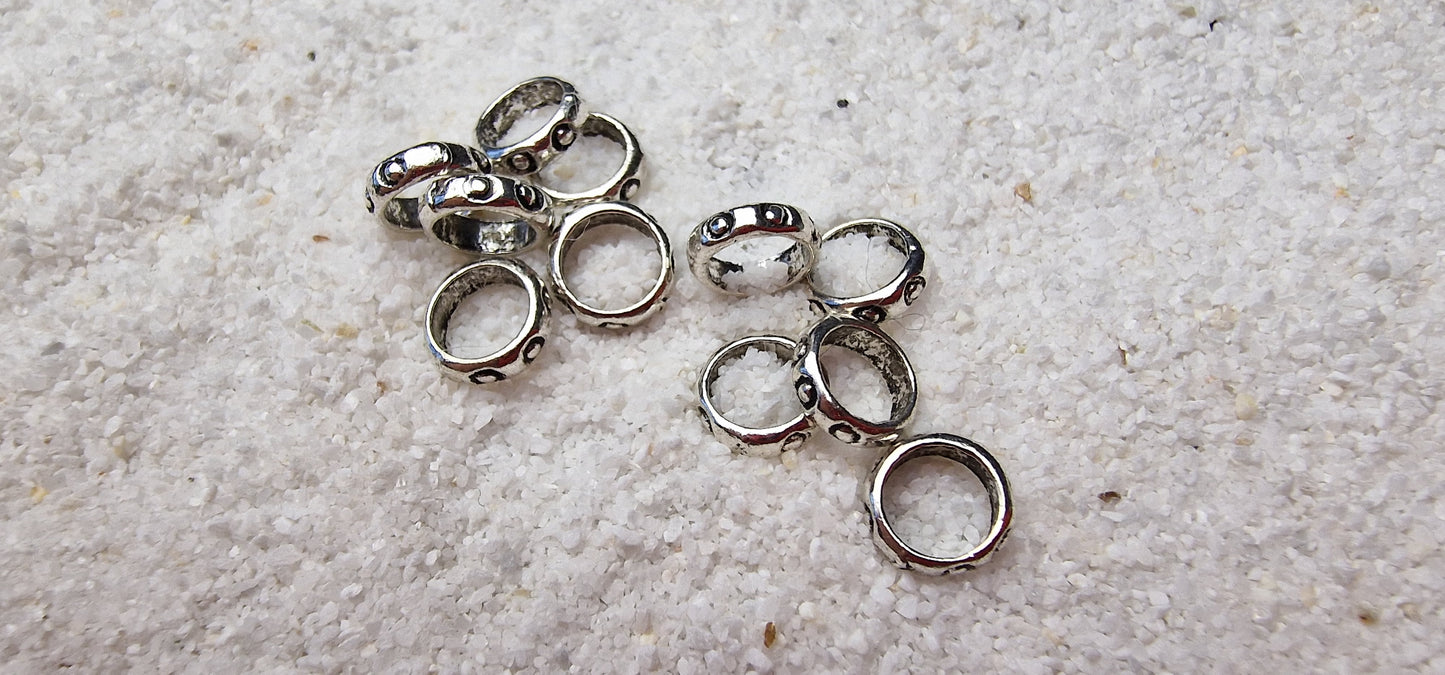 VIKING BASIC Dreadringe: Metall Dreadschmuck / Dread Ringe / Flecht Ringe Set mit 10 Stück