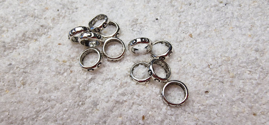 VIKING BASIC Dreadringe: Metall Dreadschmuck / Dread Ringe / Flecht Ringe Set mit 10 Stück