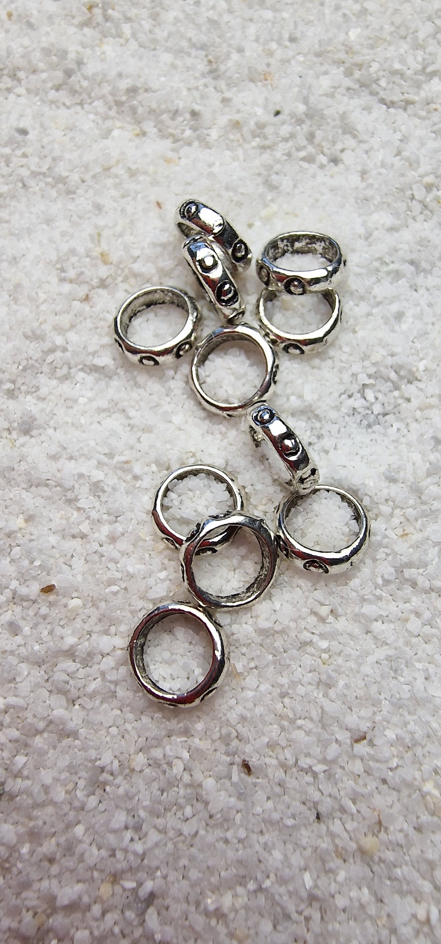VIKING BASIC Dreadringe: Metall Dreadschmuck / Dread Ringe / Flecht Ringe Set mit 10 Stück