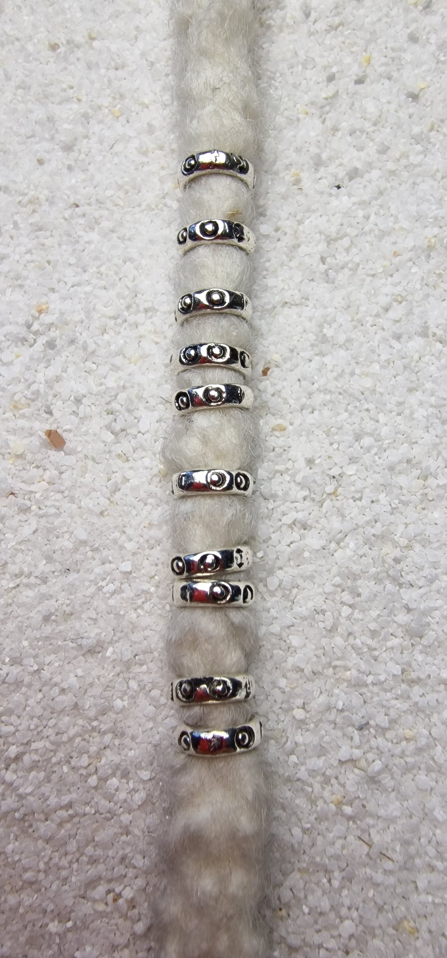 VIKING BASIC Dreadringe: Metall Dreadschmuck / Dread Ringe / Flecht Ringe Set mit 10 Stück