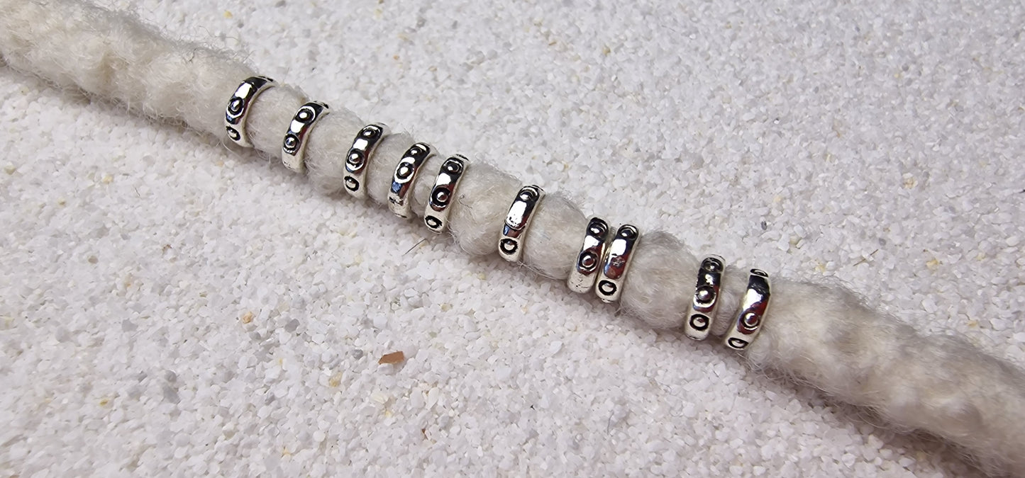 VIKING BASIC Dreadringe: Metall Dreadschmuck / Dread Ringe / Flecht Ringe Set mit 10 Stück