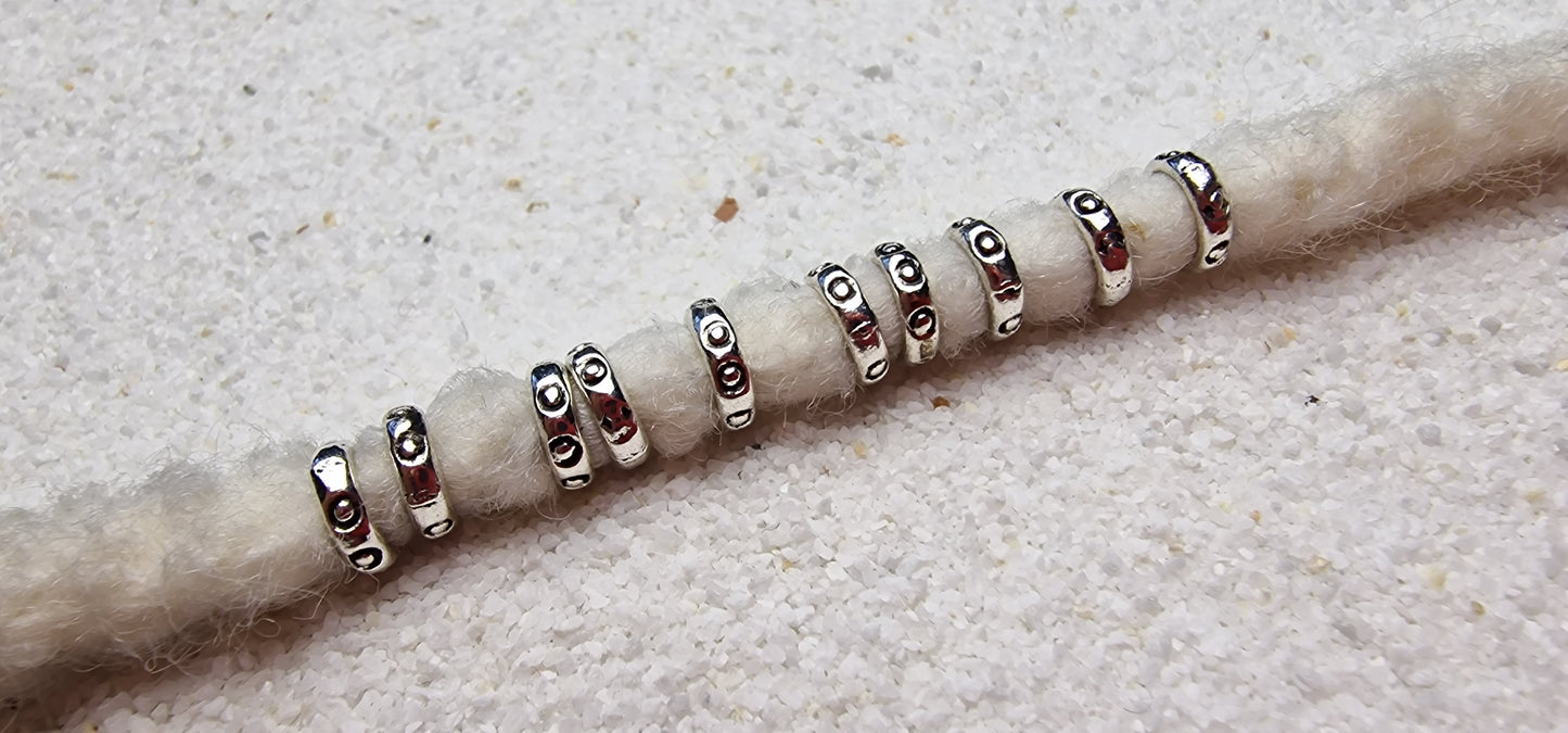 VIKING BASIC Dreadringe: Metall Dreadschmuck / Dread Ringe / Flecht Ringe Set mit 10 Stück