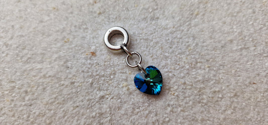 MY MARITIME HEART Dreadschmuck / Dread Charm / Flecht Perle mit echtem Swarovski Anhänger