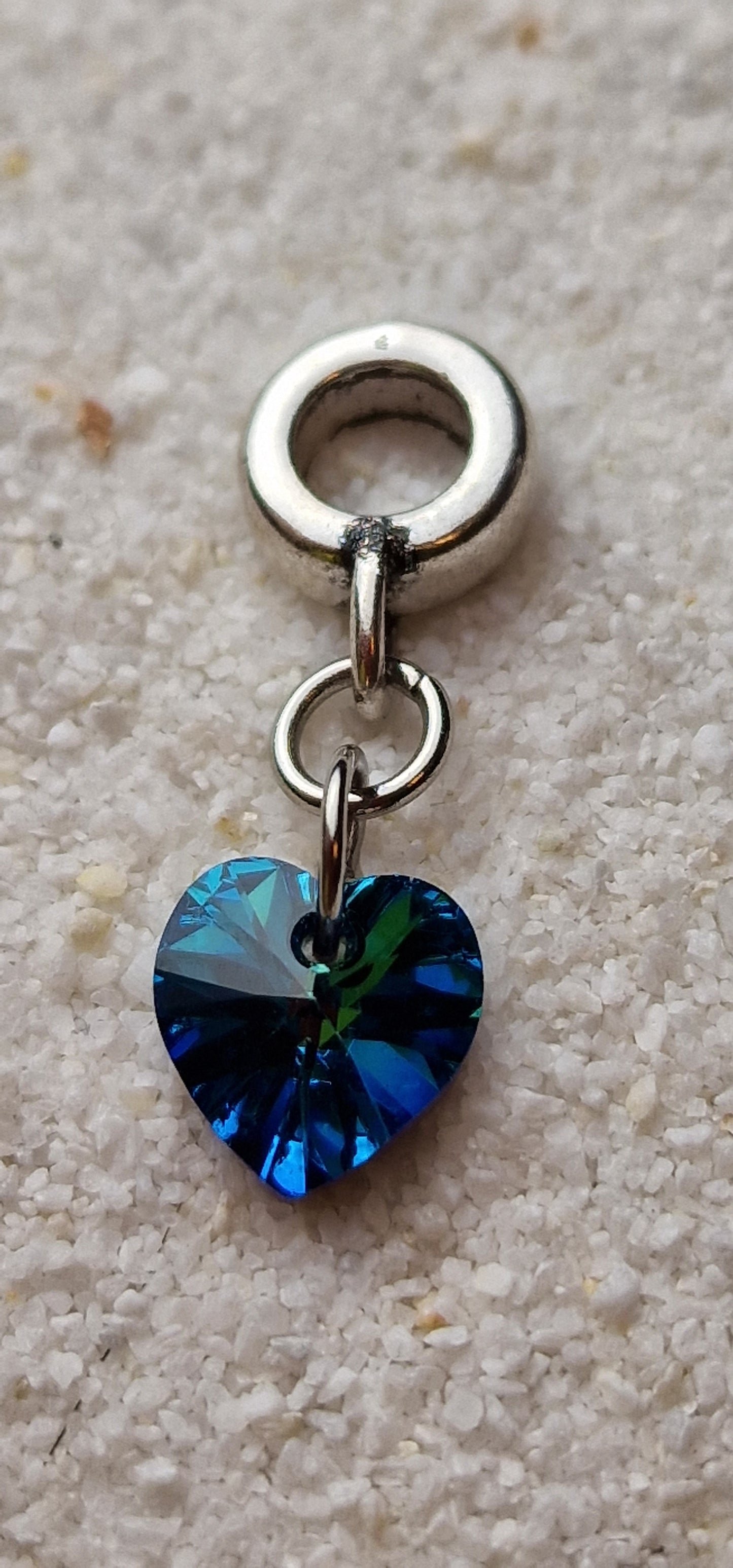 MY MARITIME HEART Dreadschmuck / Dread Charm / Flecht Perle mit echtem Swarovski Anhänger