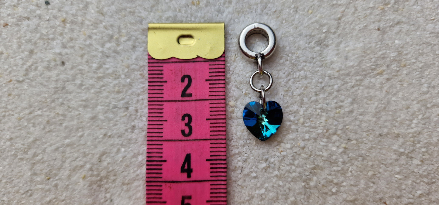 MY MARITIME HEART Dreadschmuck / Dread Charm / Flecht Perle mit echtem Swarovski Anhänger
