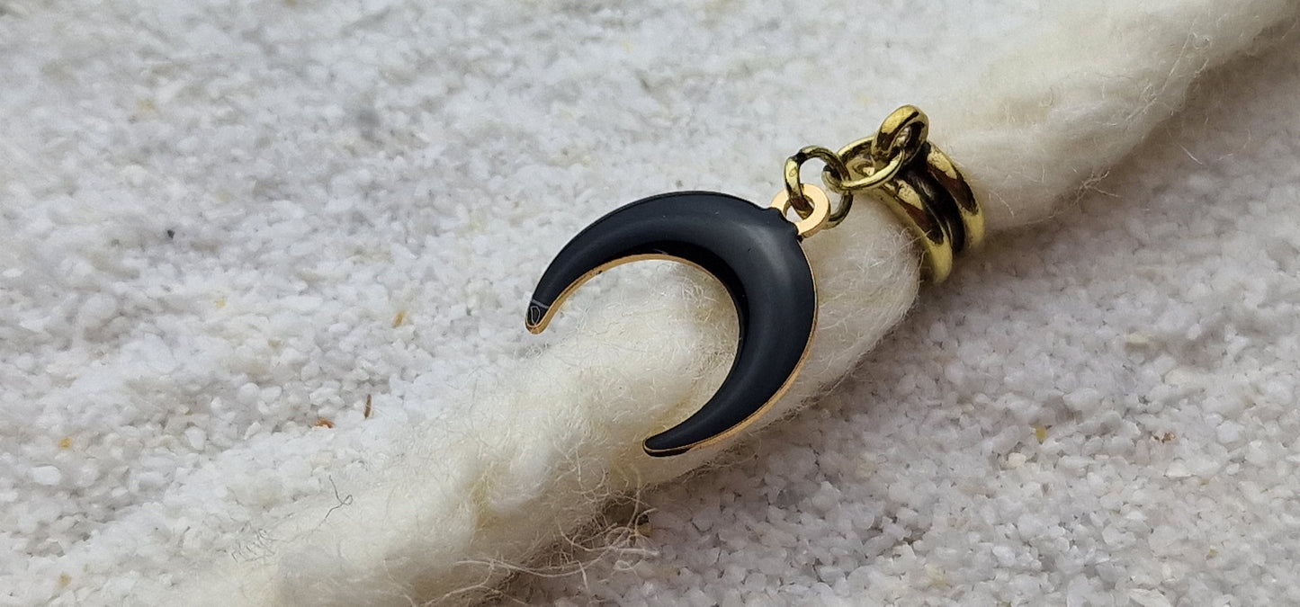 BLACK WITCH Metall Dreadschmuck / Dread Charm / Flecht Perle mit Emaille Beschichtung