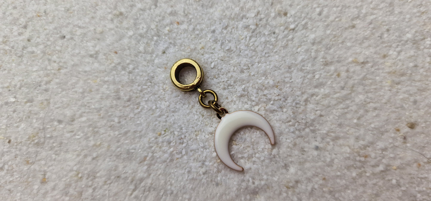 WHITE WITCH Metall Dreadschmuck / Dread Charm / Flecht Perle mit Emaille Beschichtung