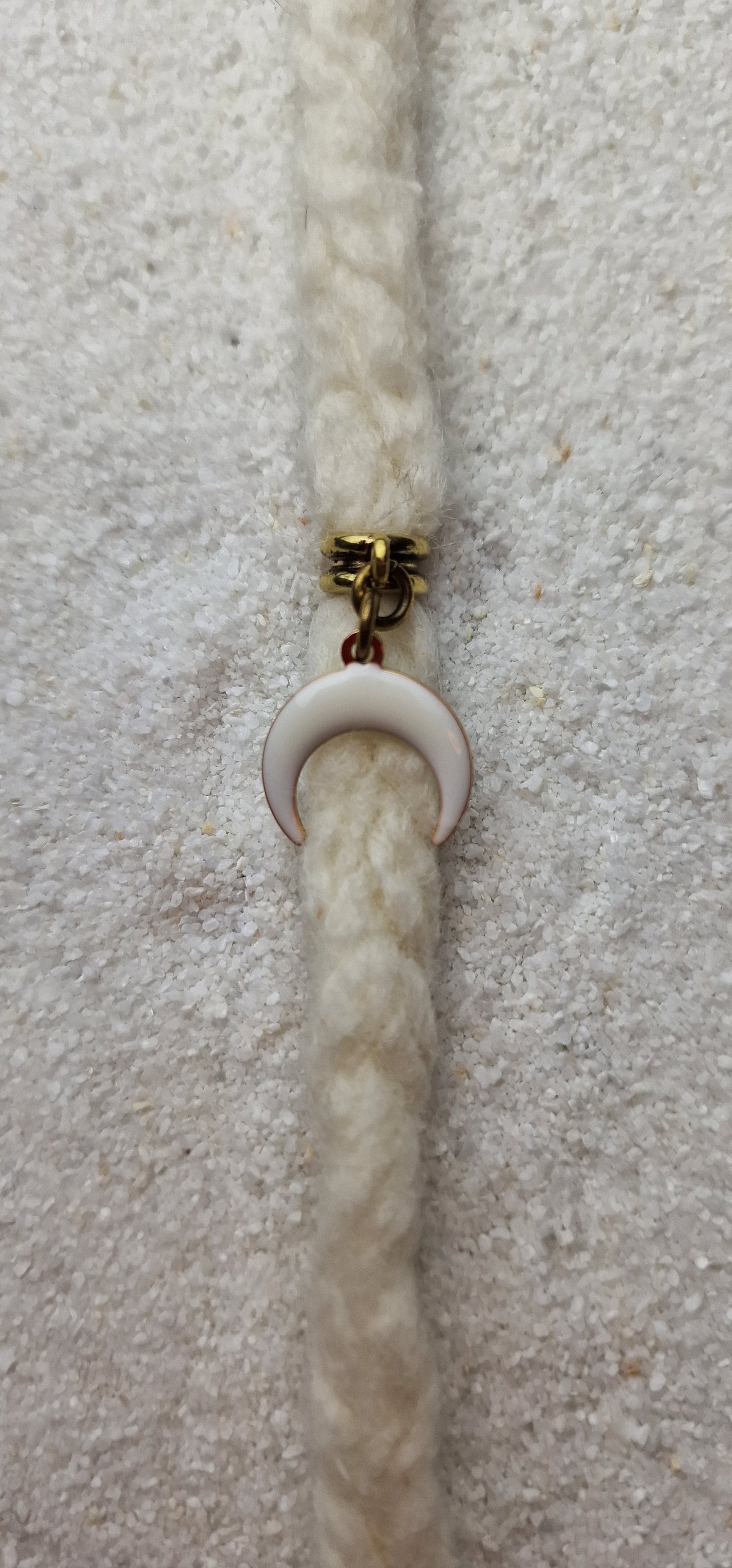 WHITE WITCH Metall Dreadschmuck / Dread Charm / Flecht Perle mit Emaille Beschichtung