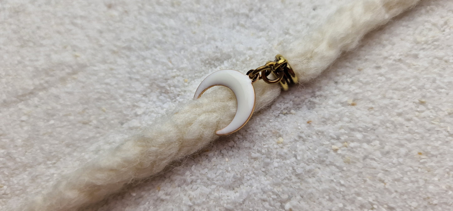 WHITE WITCH Metall Dreadschmuck / Dread Charm / Flecht Perle mit Emaille Beschichtung