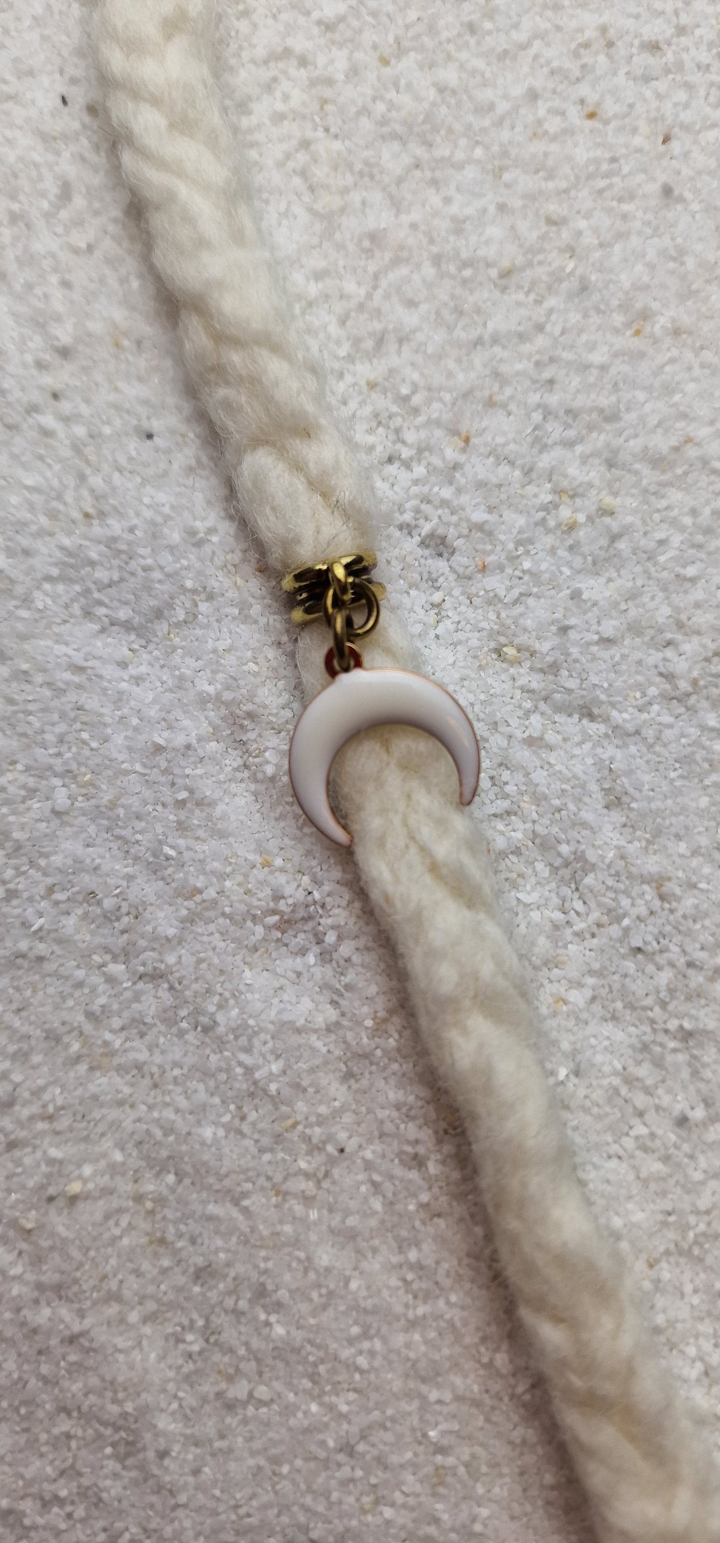WHITE WITCH Metall Dreadschmuck / Dread Charm / Flecht Perle mit Emaille Beschichtung
