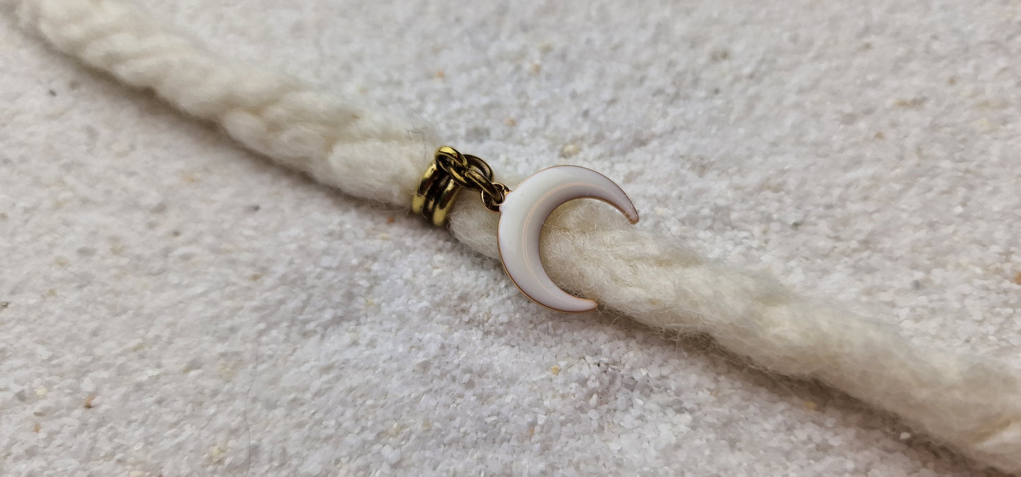 WHITE WITCH Metall Dreadschmuck / Dread Charm / Flecht Perle mit Emaille Beschichtung