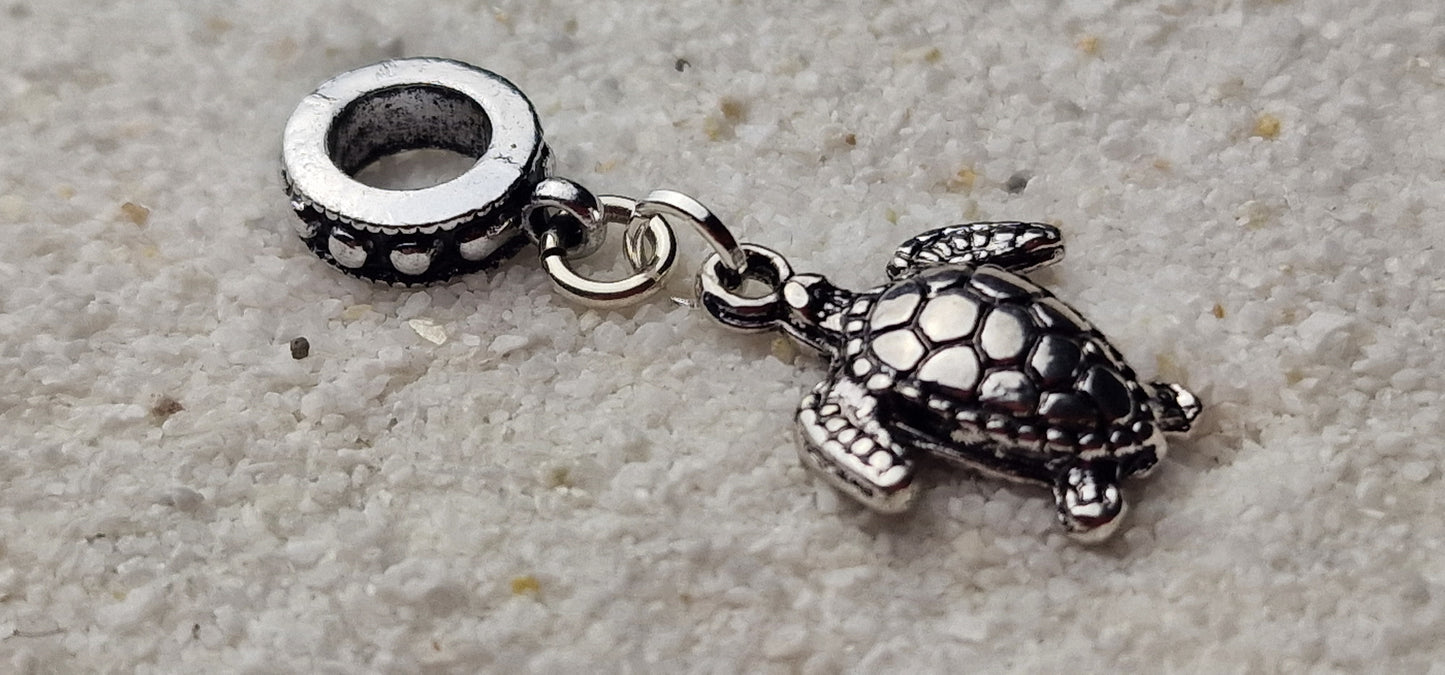TURTLE Metall Dreadschmuck / Dread Charm / Flecht Perle und Anhänger mit Schildkröte