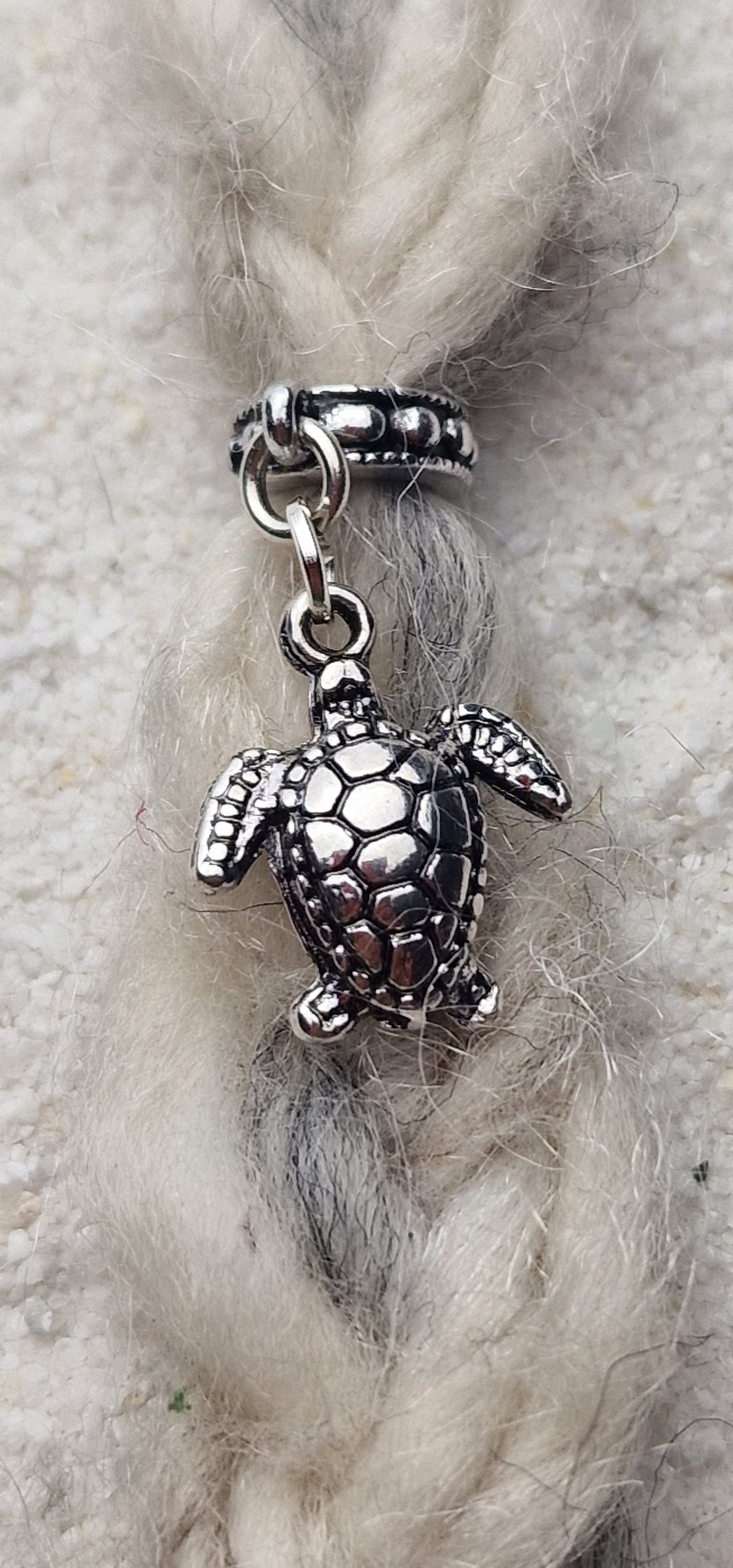 TURTLE Metall Dreadschmuck / Dread Charm / Flecht Perle und Anhänger mit Schildkröte