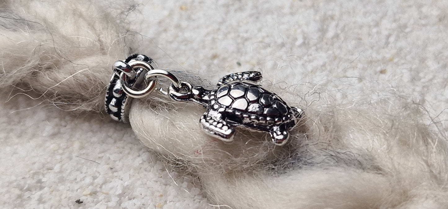 TURTLE Metall Dreadschmuck / Dread Charm / Flecht Perle und Anhänger mit Schildkröte