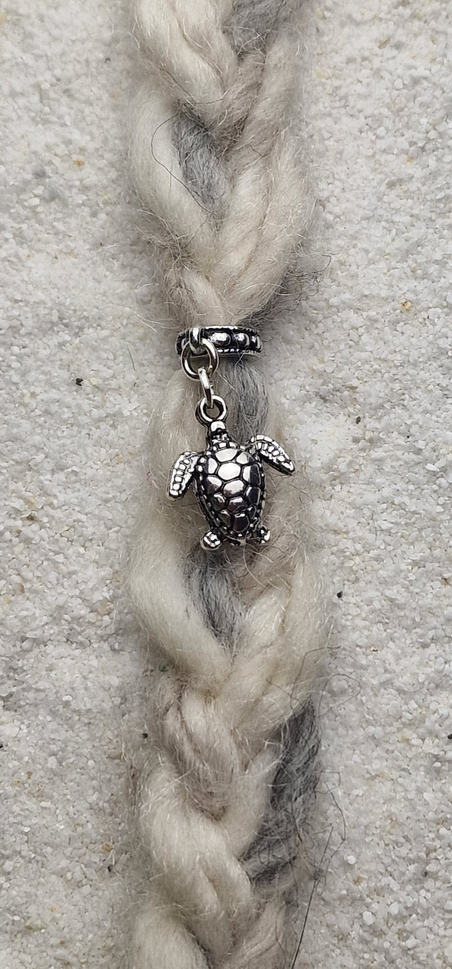 TURTLE Metall Dreadschmuck / Dread Charm / Flecht Perle und Anhänger mit Schildkröte