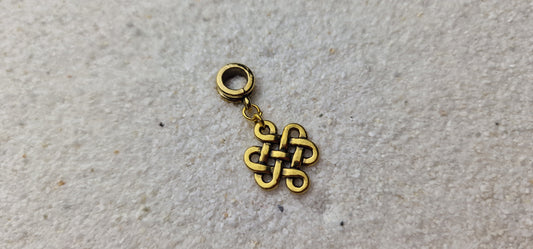 NORDIC KNOT Metall Dreadschmuck / Dreadring / Dread Charm / Flecht Perle und Anhänger mit kleinem Keltenknoten