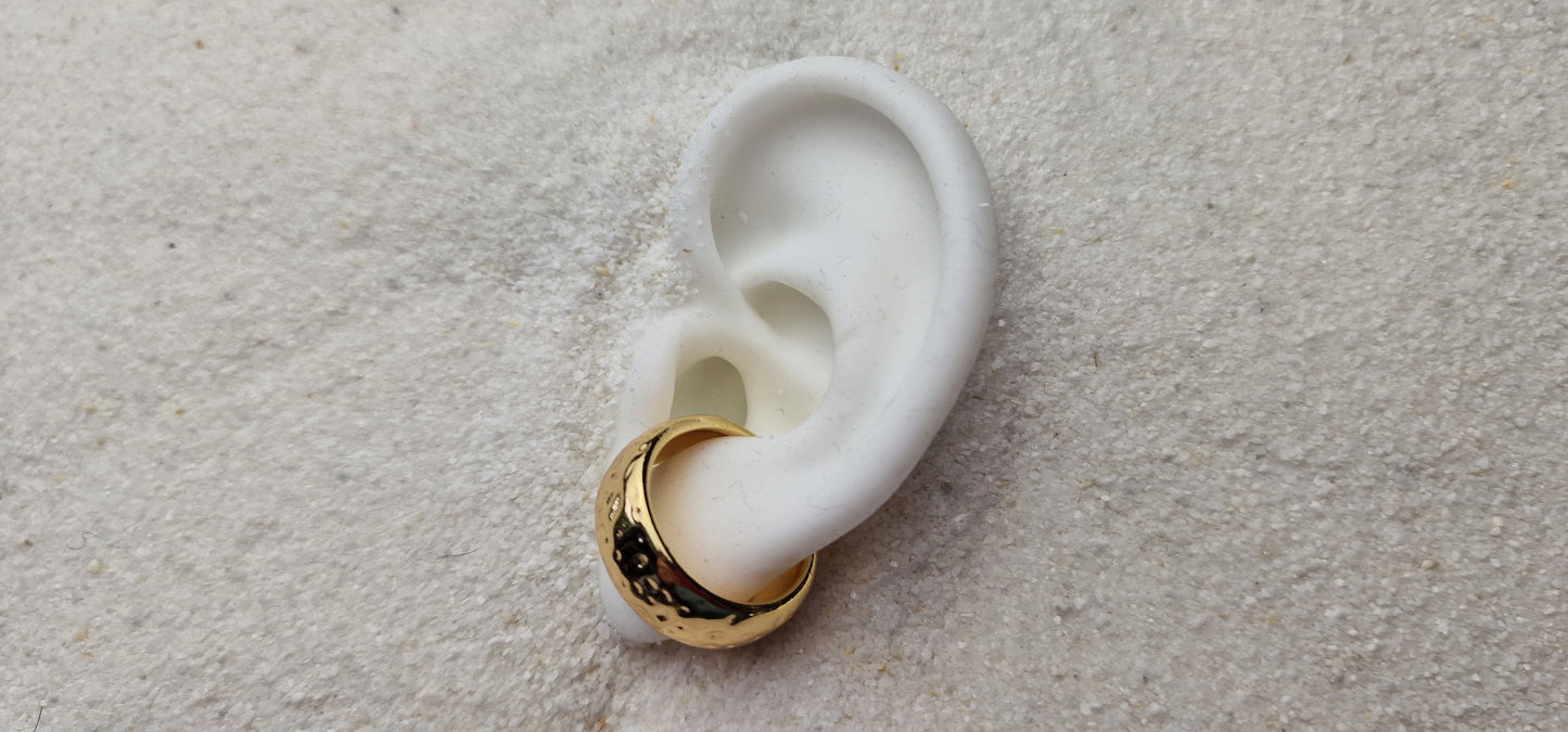 TEMPLE HOOP Metall Ear Cuff / Ear Wrap / Ohrmanschette / Ohrschmuck: Großer, breiter Eye Catcher für die Ohrmuschel