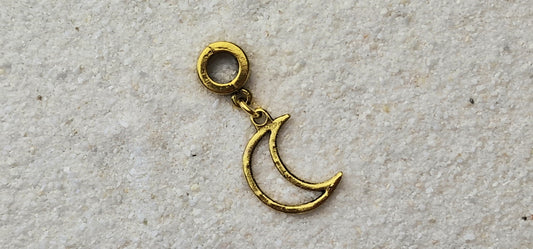 LUNA Metall Dreadschmuck / Dread Charm / Flecht Perle und Anhänger mit Mondsichel