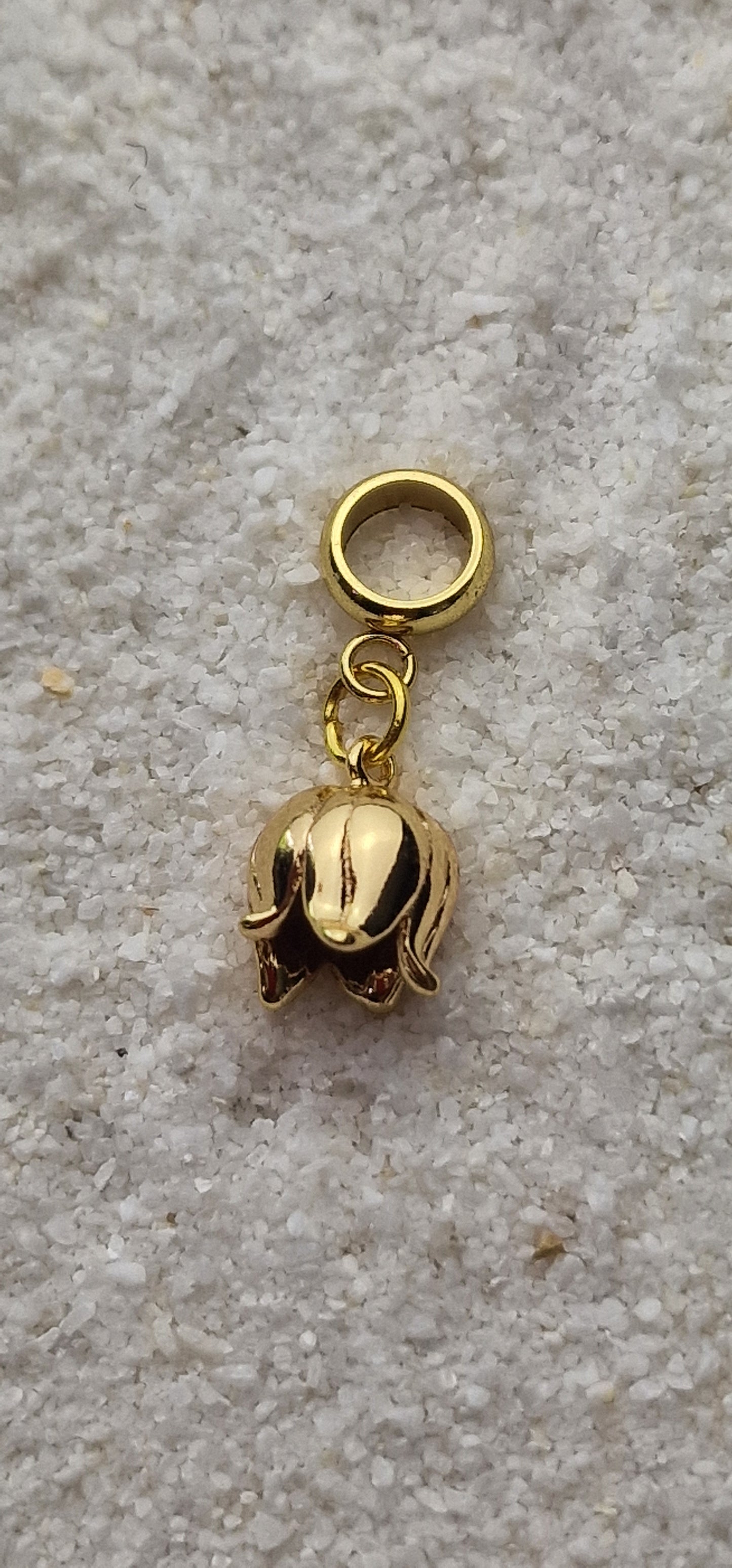 MAIGLÖCKCHEN Metall Dreadschmuck / Dread Charm / Flecht Perle / Dreadring mit zierlichem XS Blüten Anhänger aus Edelstahl