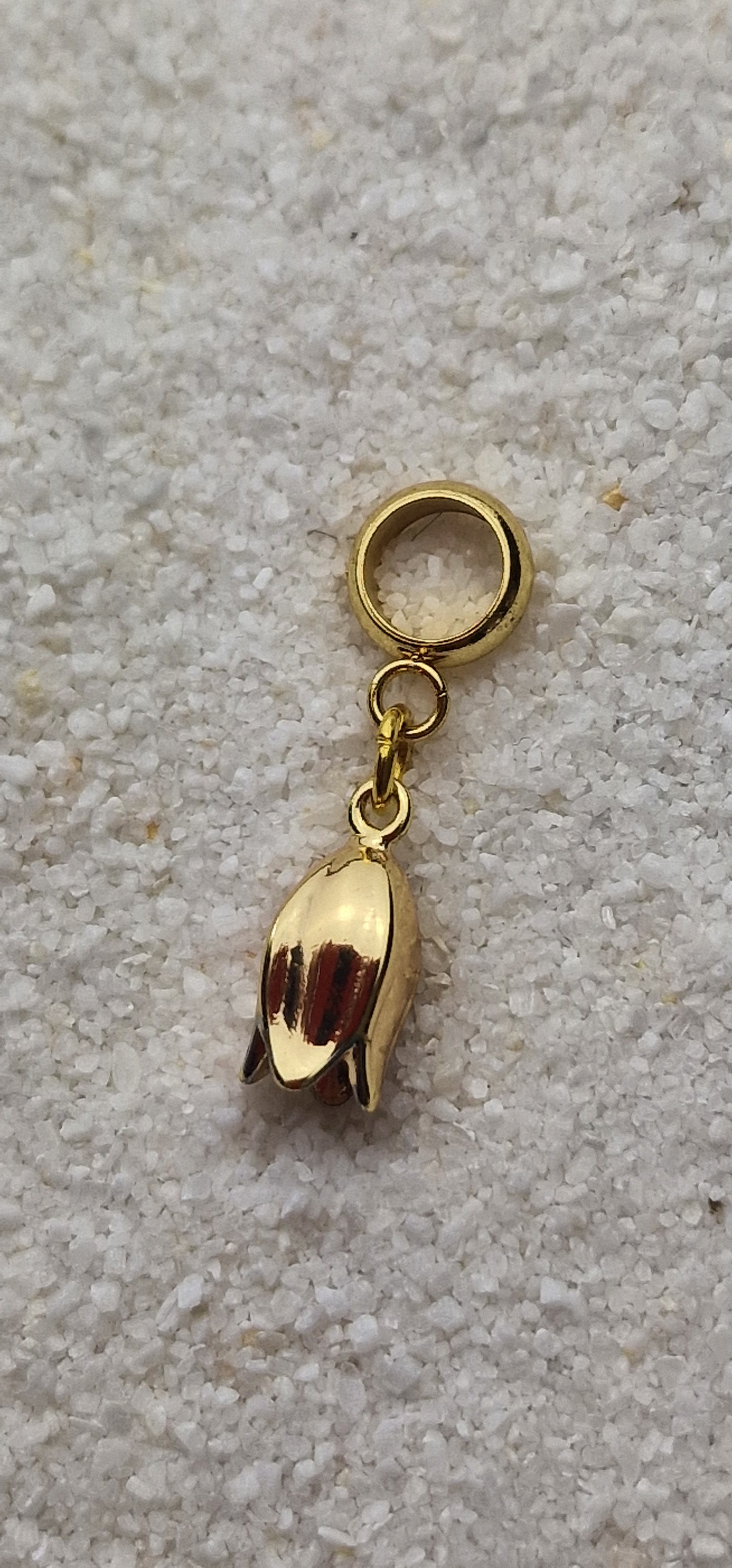 SCHNEEGLÖCKCHEN Metall Dreadschmuck / Dread Charm / Flecht Perle / Dreadring mit zierlichem XS Blüten Anhänger aus Edelstahl