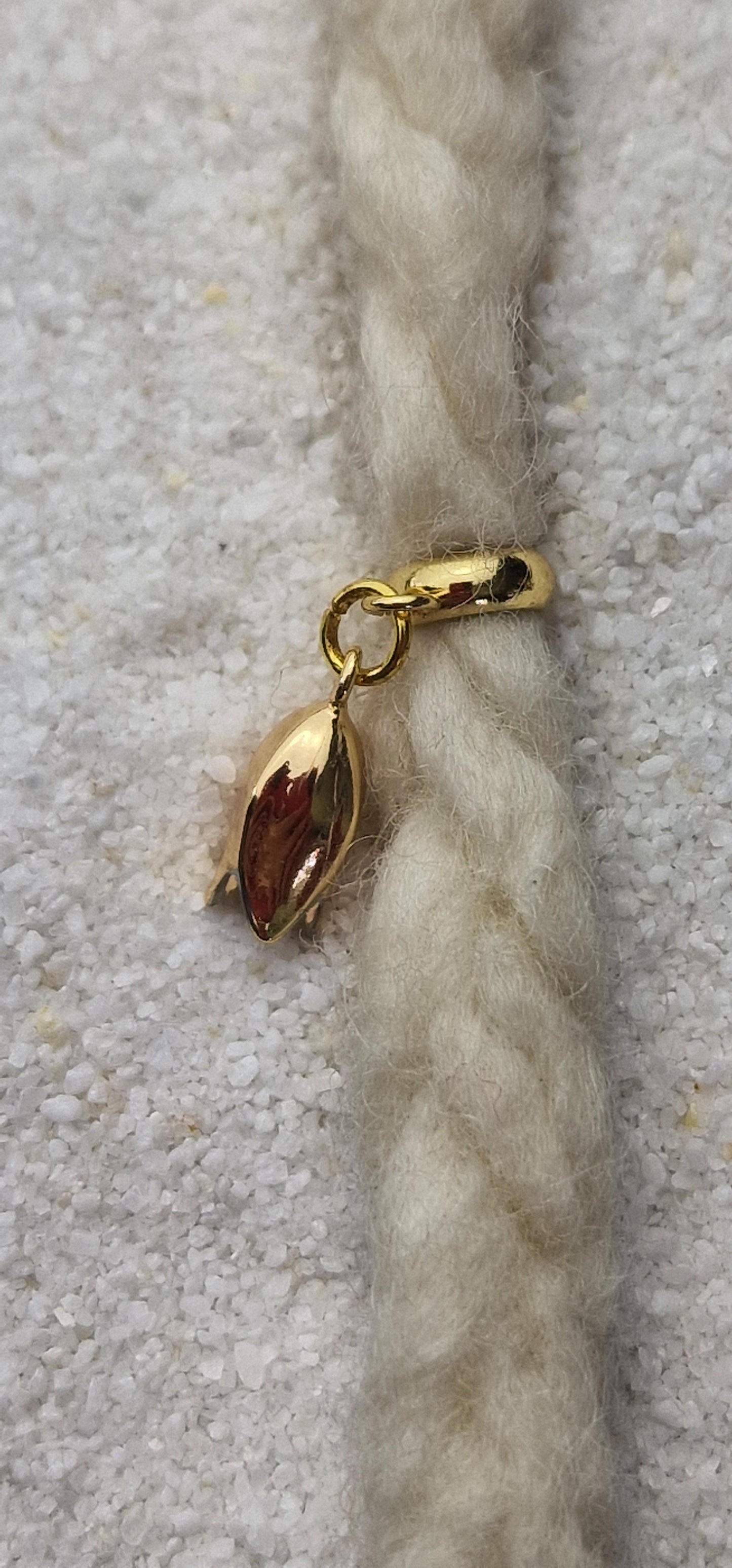 SCHNEEGLÖCKCHEN Metall Dreadschmuck / Dread Charm / Flecht Perle / Dreadring mit zierlichem XS Blüten Anhänger aus Edelstahl