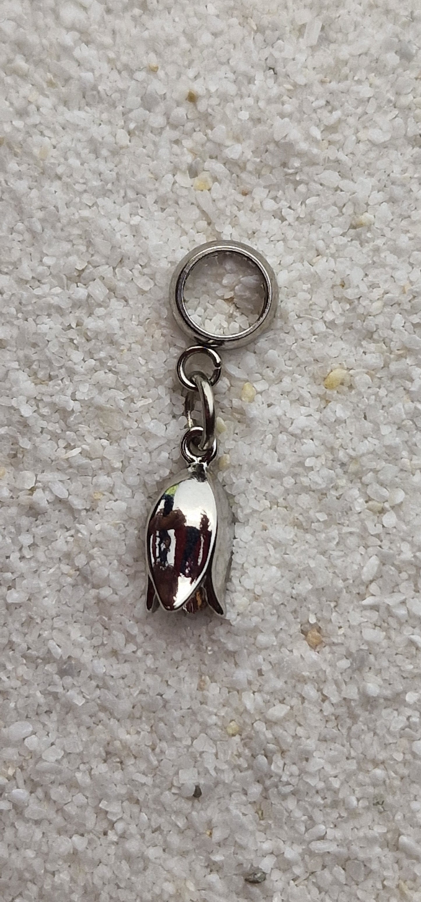 SCHNEEGLÖCKCHEN Metall Dreadschmuck / Dread Charm / Flecht Perle / Dreadring mit zierlichem XS Blüten Anhänger aus Edelstahl