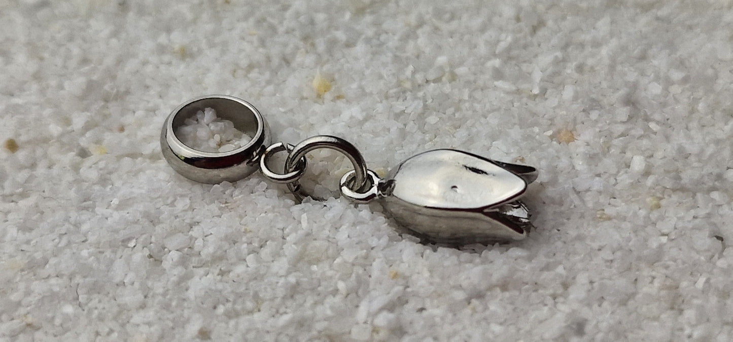 SCHNEEGLÖCKCHEN Metall Dreadschmuck / Dread Charm / Flecht Perle / Dreadring mit zierlichem XS Blüten Anhänger aus Edelstahl